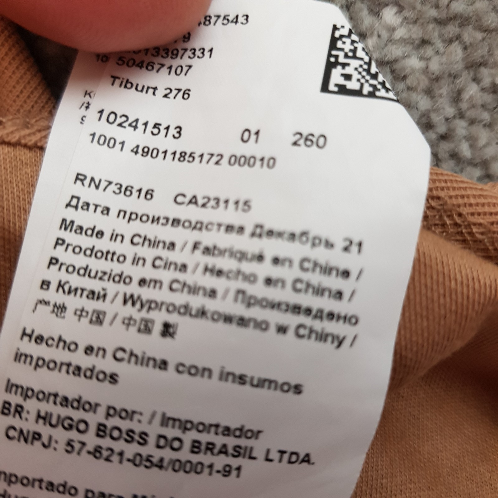 Hugo Boss Mens T-Shirt 3XL XXXL Brown Mercerised Tiburt 276 Tight Neck Short