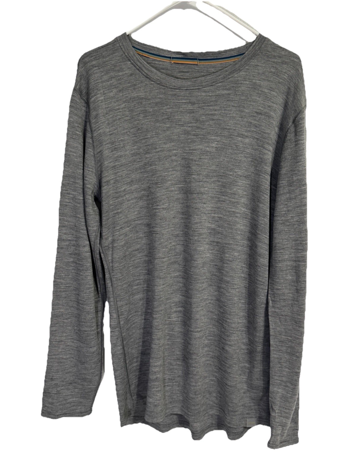 Meriwool XL Layers Mens Merino Wool Base Layer Top Charcoal Gray LS Shirt