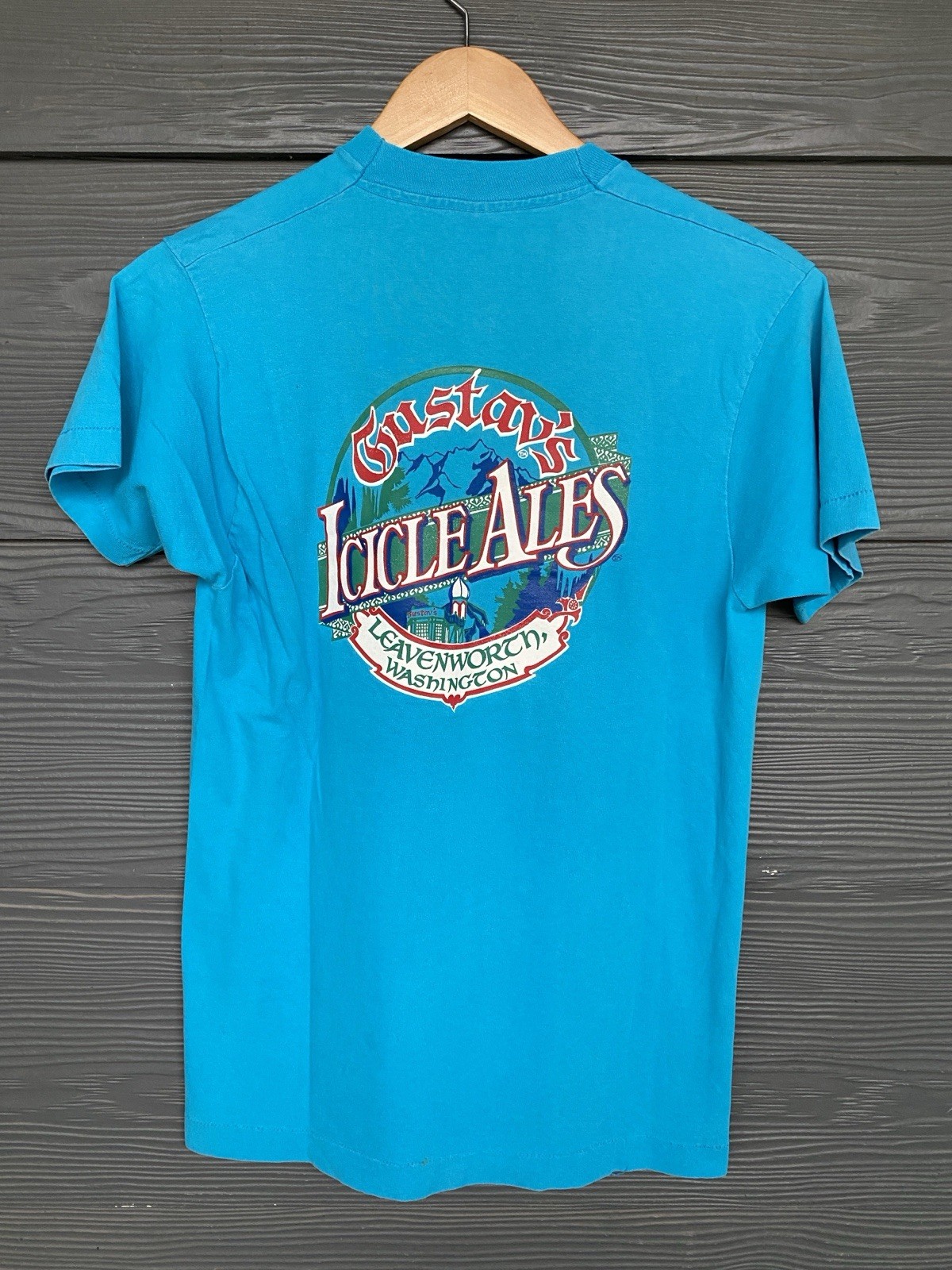 Vintage 90s Icicle Ale T-Shirt Mens Large Leavenworth, Wa Beer Single Stitch