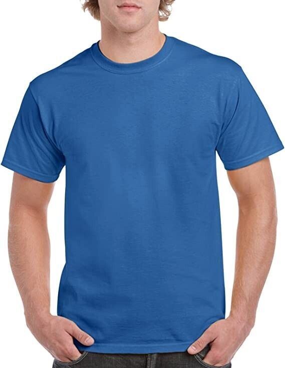 Gildan Mens Plain T Shirts Solid Cotton Short Sleeve Blank Tee Top Shirts S-3XL