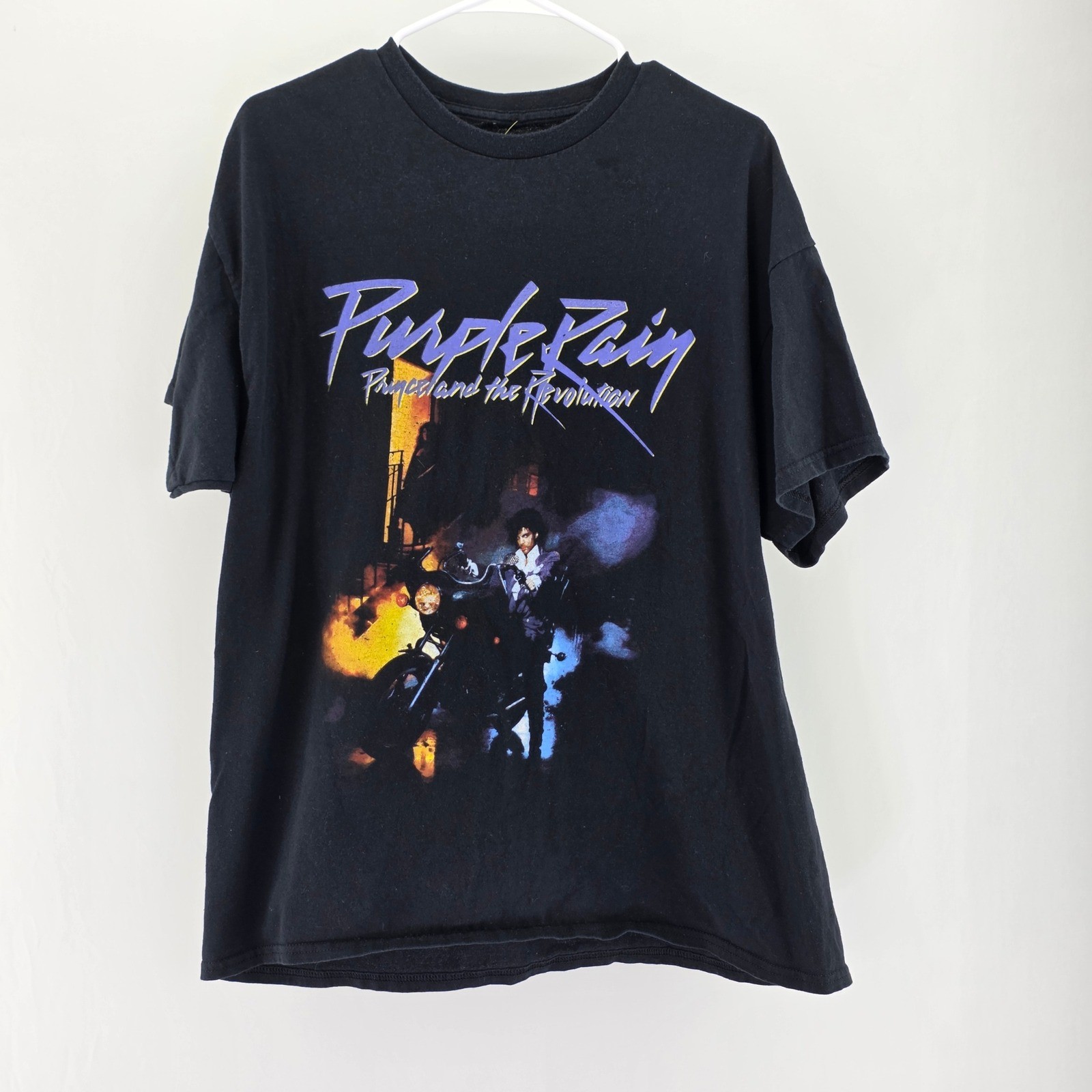 Prince Purple Rain Graphic T-Shirt Mens XL Black 80s Music Movie Retro Tee 1984