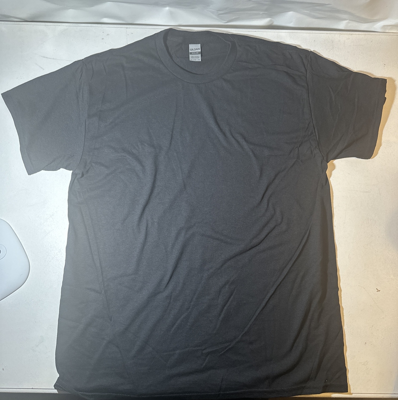 Gildan Adult T-Shirts 5-Pack DryBlend 50/50 cotton/polyester Large Black