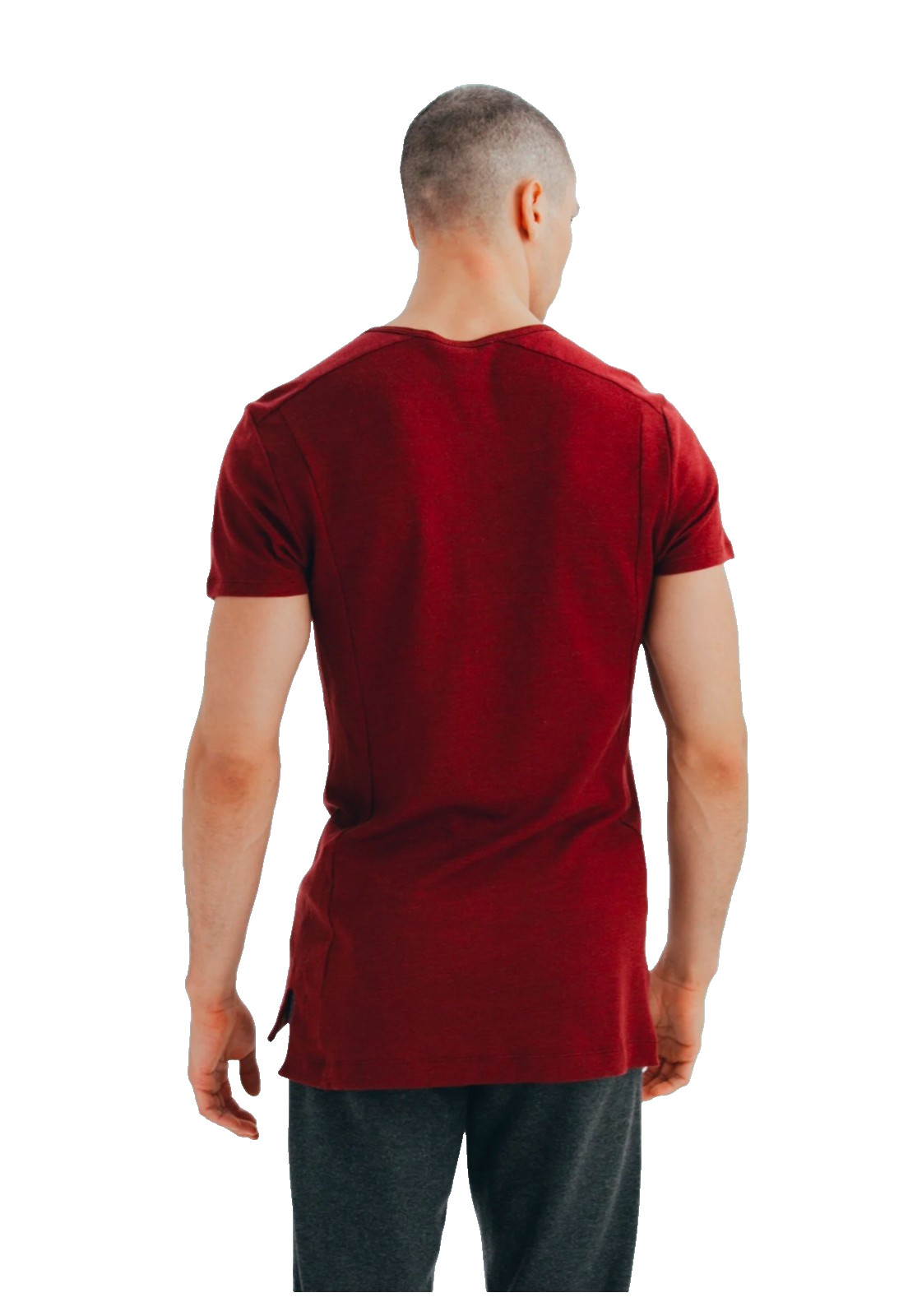 Athletic Propulsion Labs APL The Perfect Wool Blended Tee Burgundy Men’s Medium