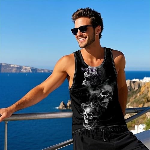 Skull Novelty Graphic 3D Tank Top