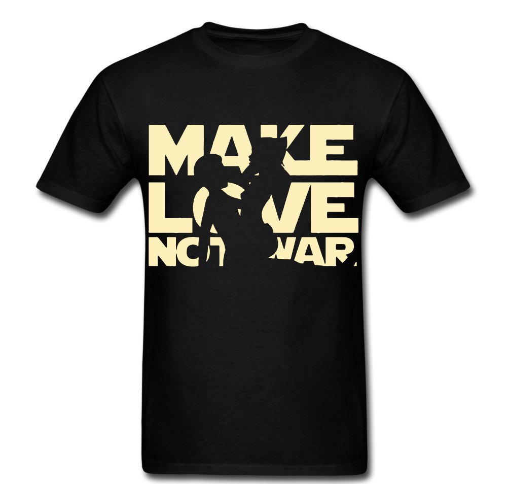 Make love not war Heart peace happy fun couple T shirt tee Unisex