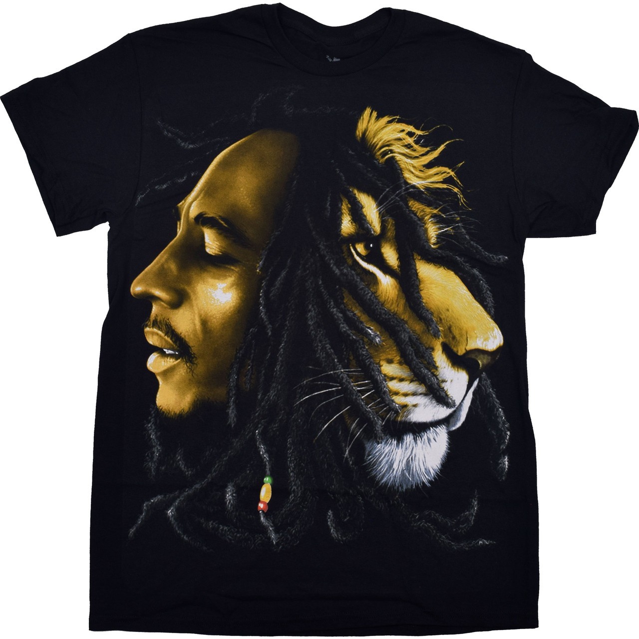 [Limited Edition] Vintage Bob Marley Profiles Black T-Shirt Liquid Blue