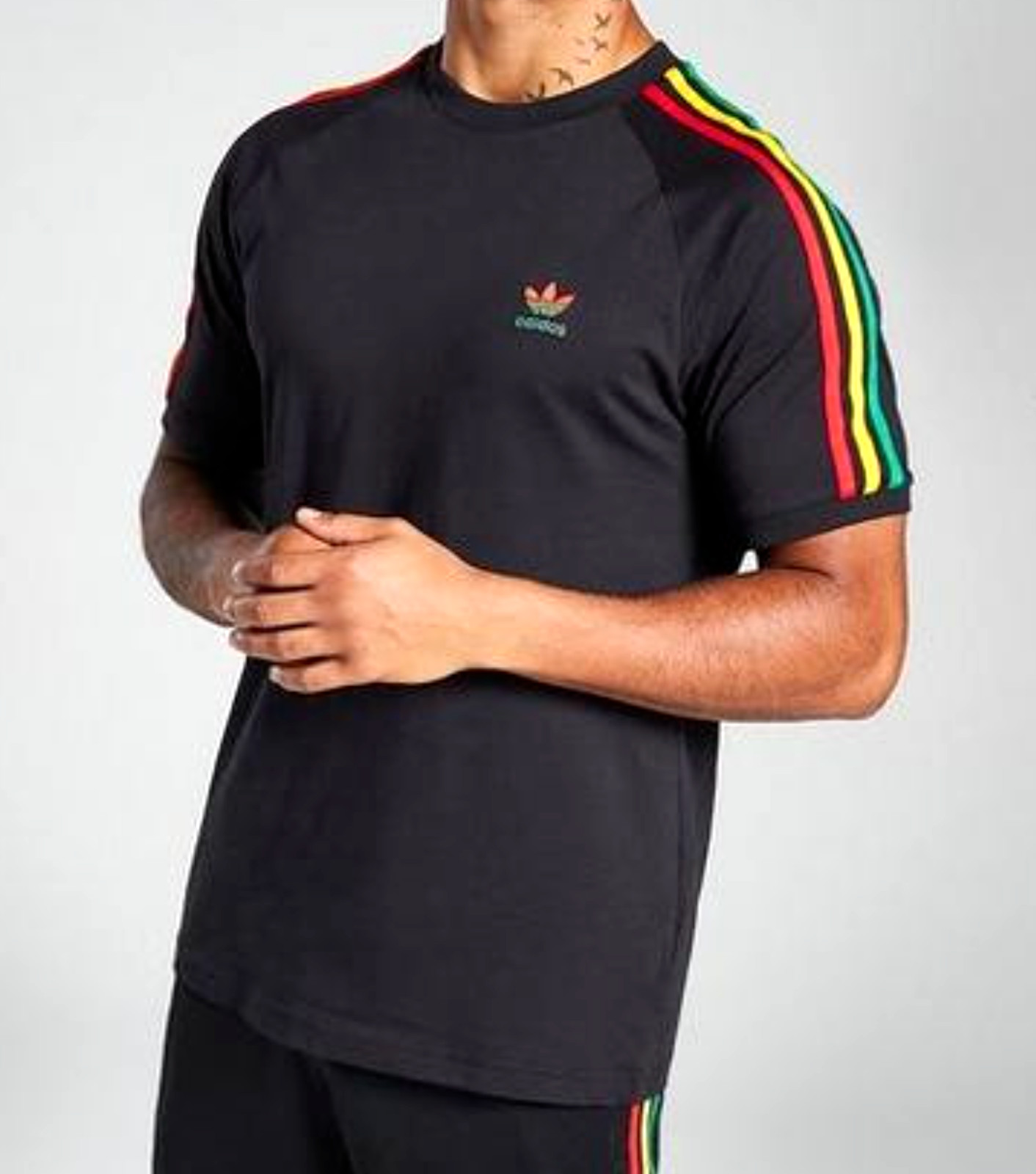 NEW MENS ADIDAS ORIGINALS CALIFORNIA 3 STRIPES TREFOIL SHIRT ~SIZE MEDIUM IN8772