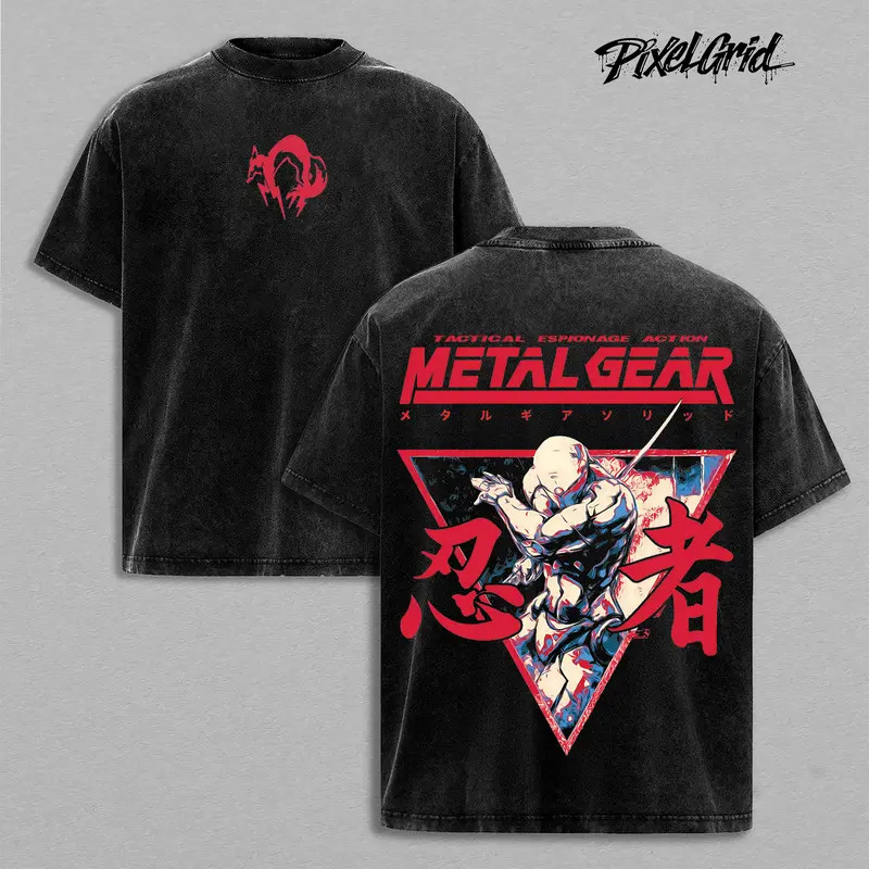 Metal Gear Solid Tactical Solid Snake Graphic Tee Streetwear T-Shirt