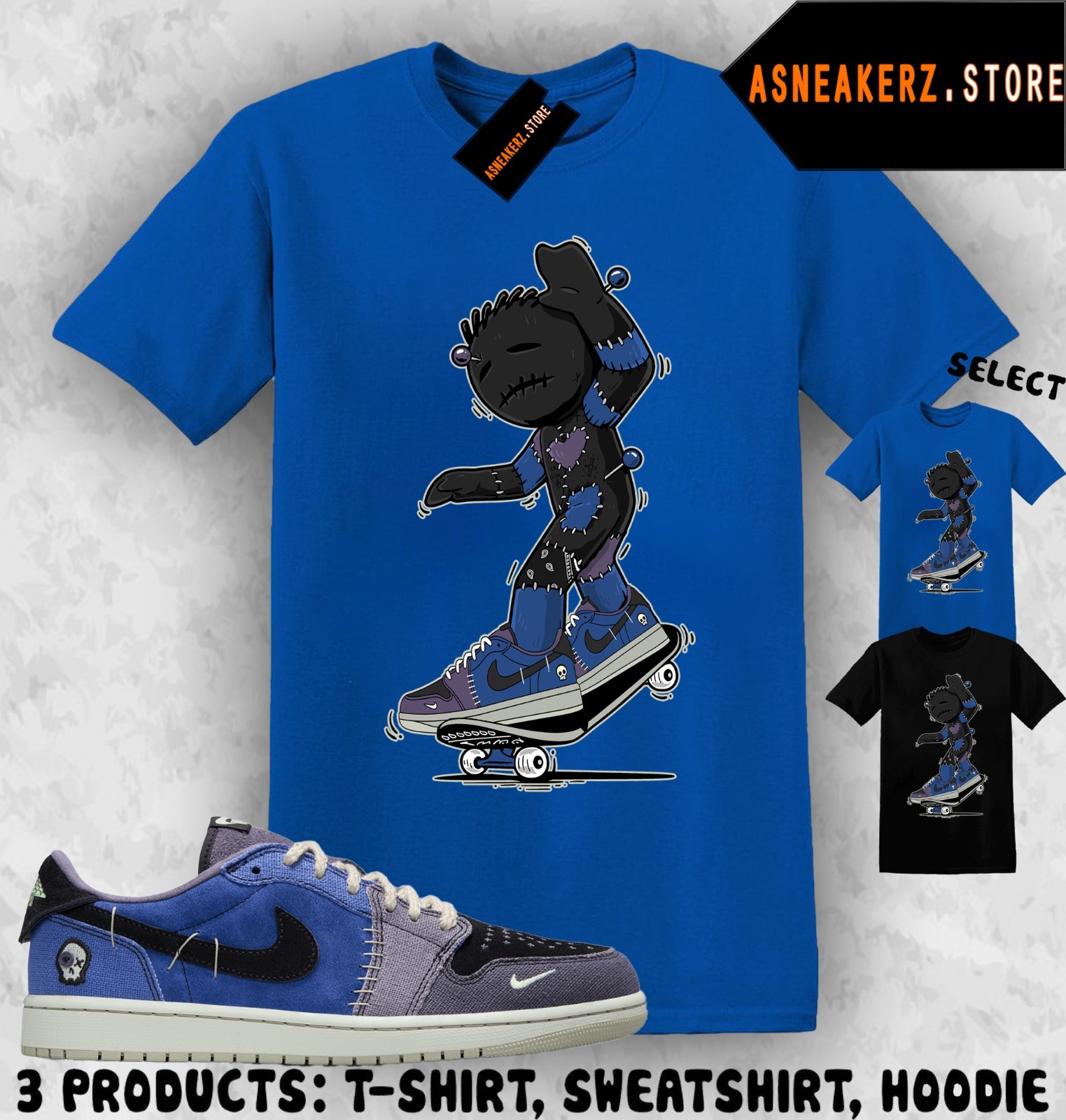 Tee Shirt Matching AJ 1 Low OG Voodoo Alternate Match Sneaker Sneakerhead Skate
