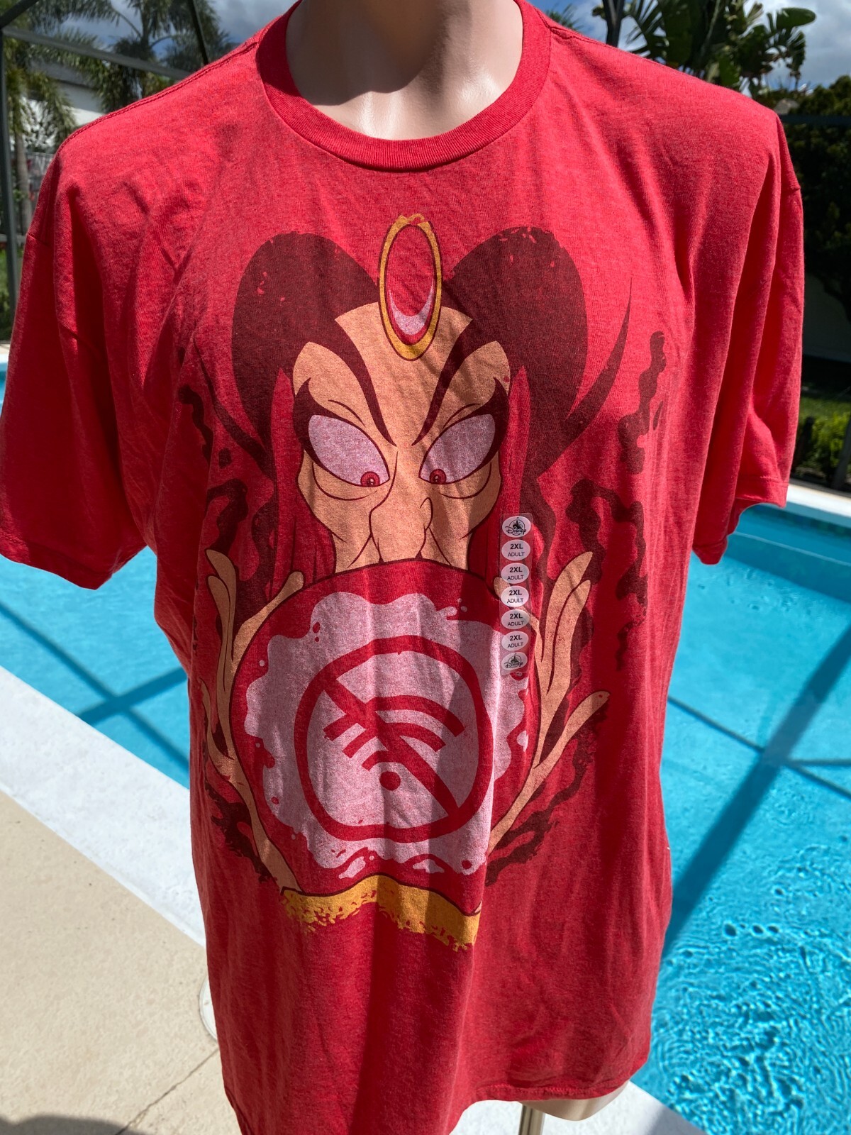 Disney Villain Jafar/Aladdin Red T Shirt Disney Mens 2XL NEW