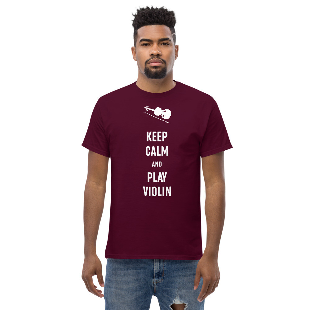 003K – KEEP CALM – VIOLIN – Men’s classic tee – Maglietta classica uomo