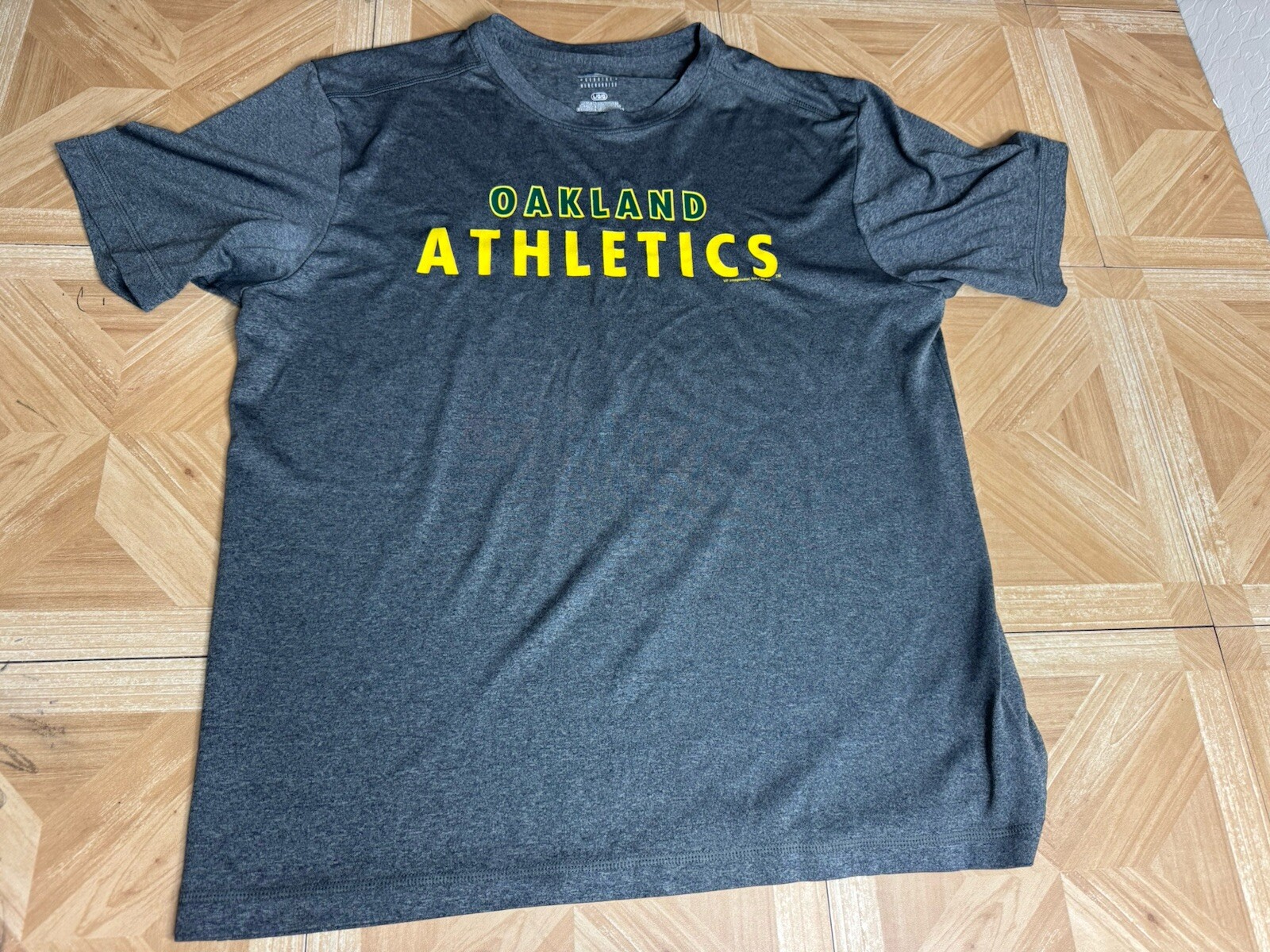 Oakland A’s Shirt Adult L Gray Athletics MLB Genuine Merchandise Baseball Mens
