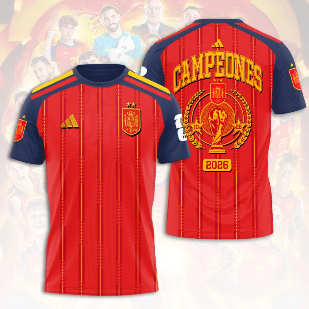 National Team 2026 FIFA World Cup Champions 3D Apparel Tshirt