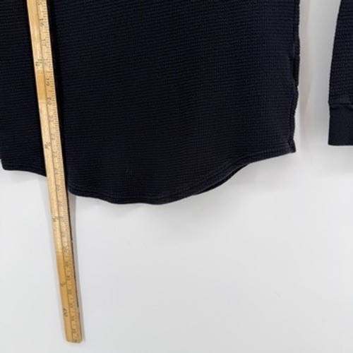Hollister Must Have Collection Black Waffle Knit Long Sleeve Top Mens Medium