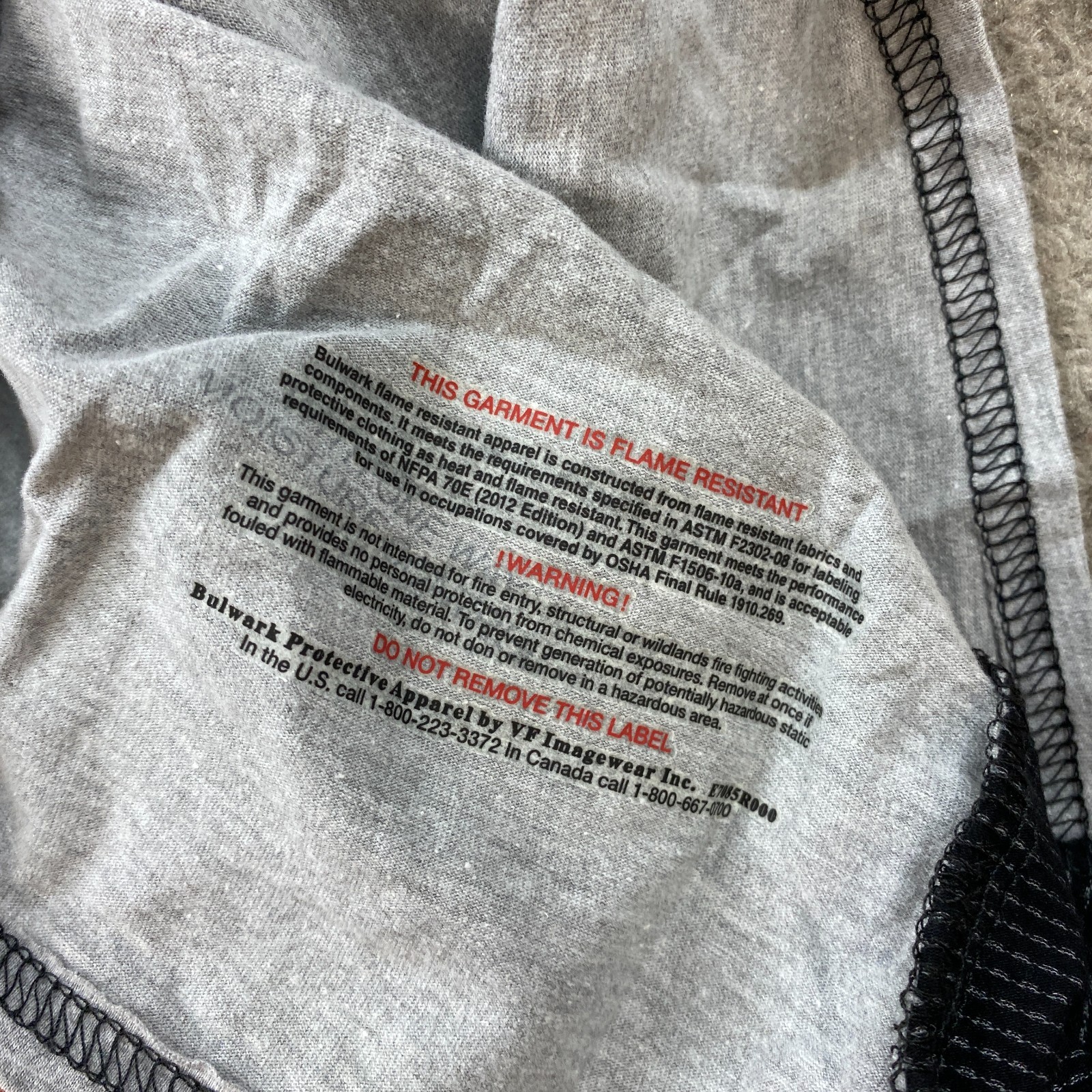 Bulwark FR Shirt Extra Large Gray CAT 2 CAL Flame Resistant HRC ARC Workwear Men
