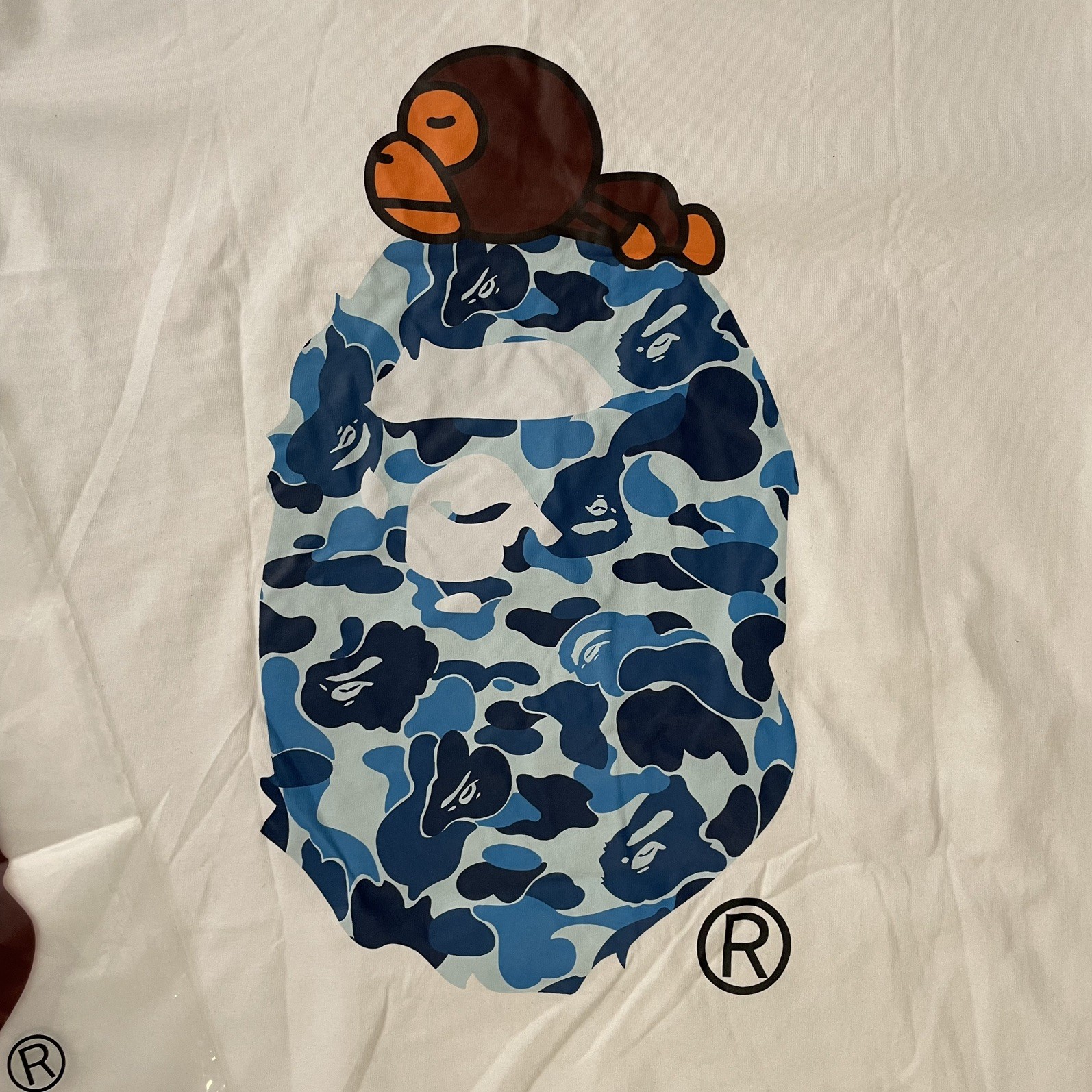 A Bathing Ape BAPE Blue Ape Tee Men’s Cotton