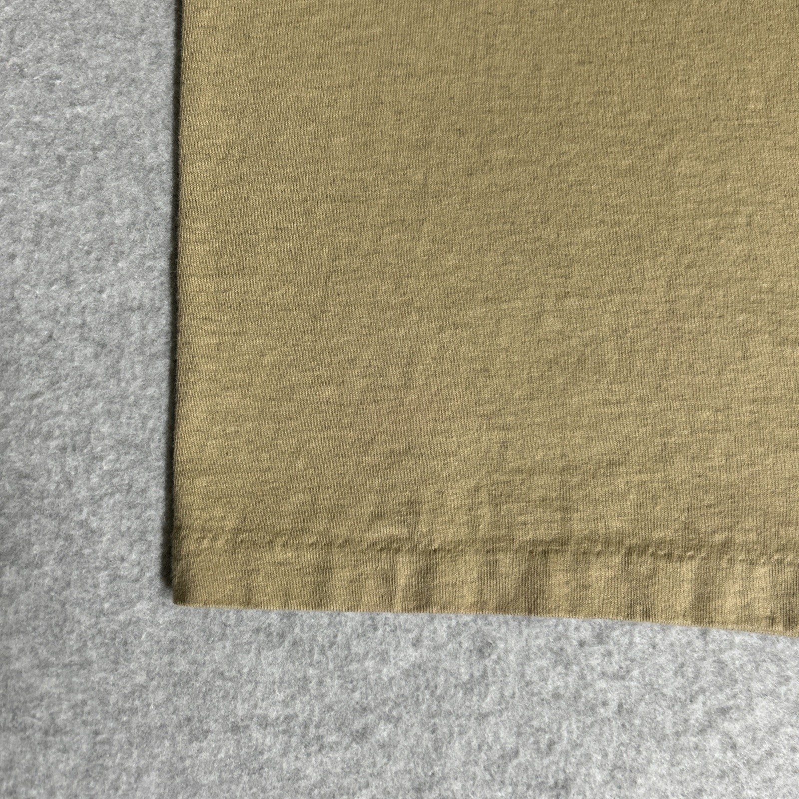 Vtg. 80s/90s Alore Single Stitch Blank Tan T-Shirt Small Made in USA Slub Cotton