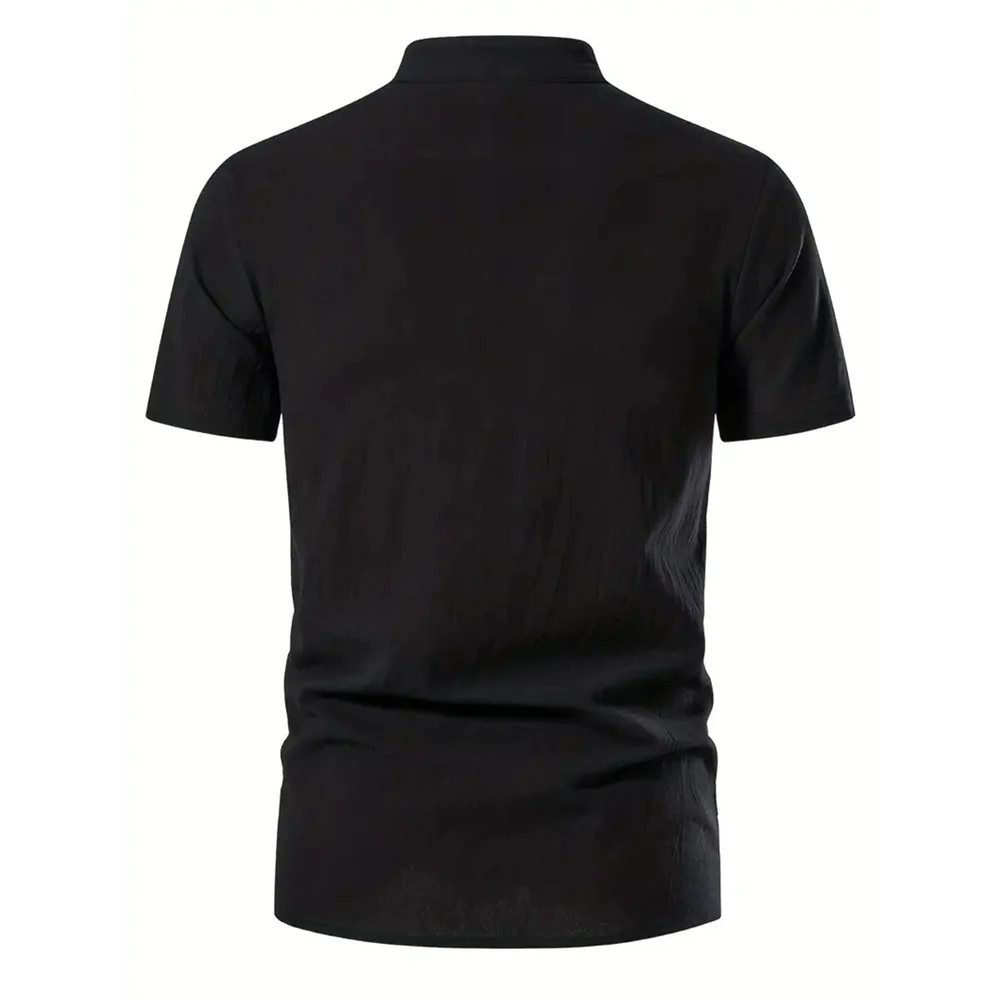 Men’s Retro Cotton Linen Shirt Stylish Pirate V-neck S-XXL Trendy Comfy Gift Tee