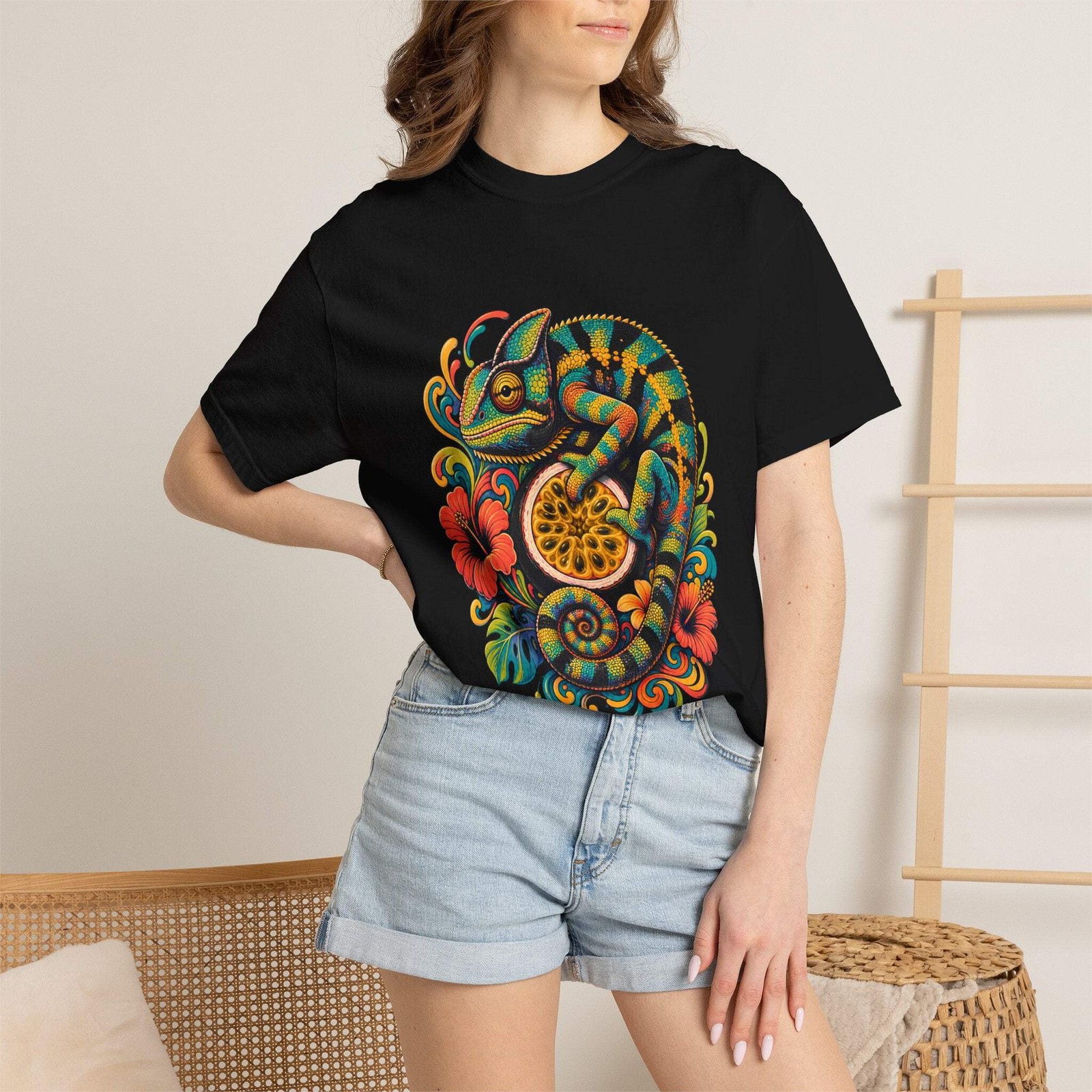 Psychedelic Passionfruit Chameleon Graphic Tee