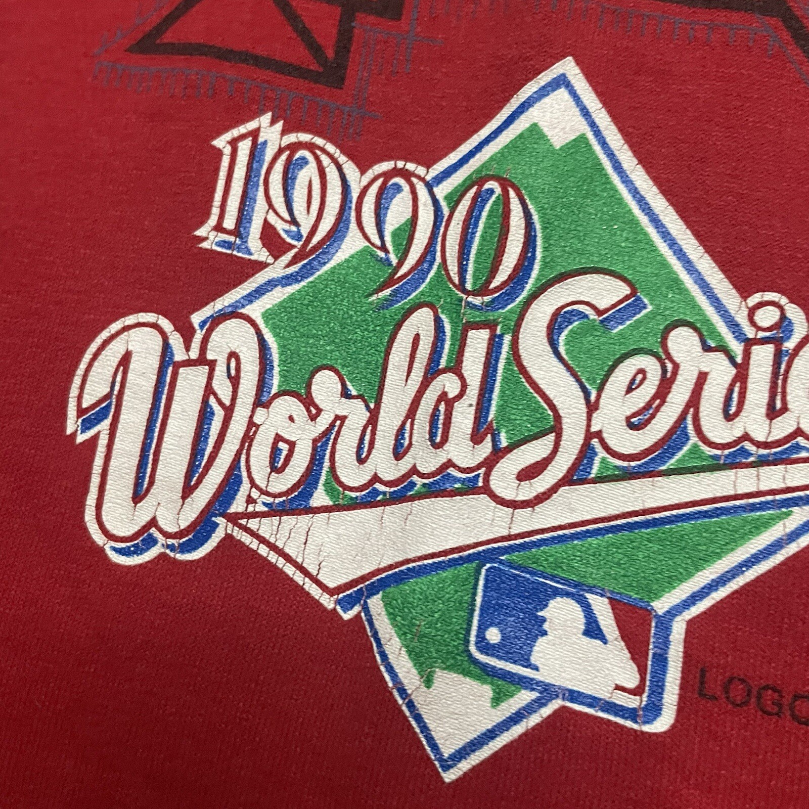 Logo 7 CINCINNATI REDS 1990 T-Shirt XL Jersey World Series Champions Logo VTG