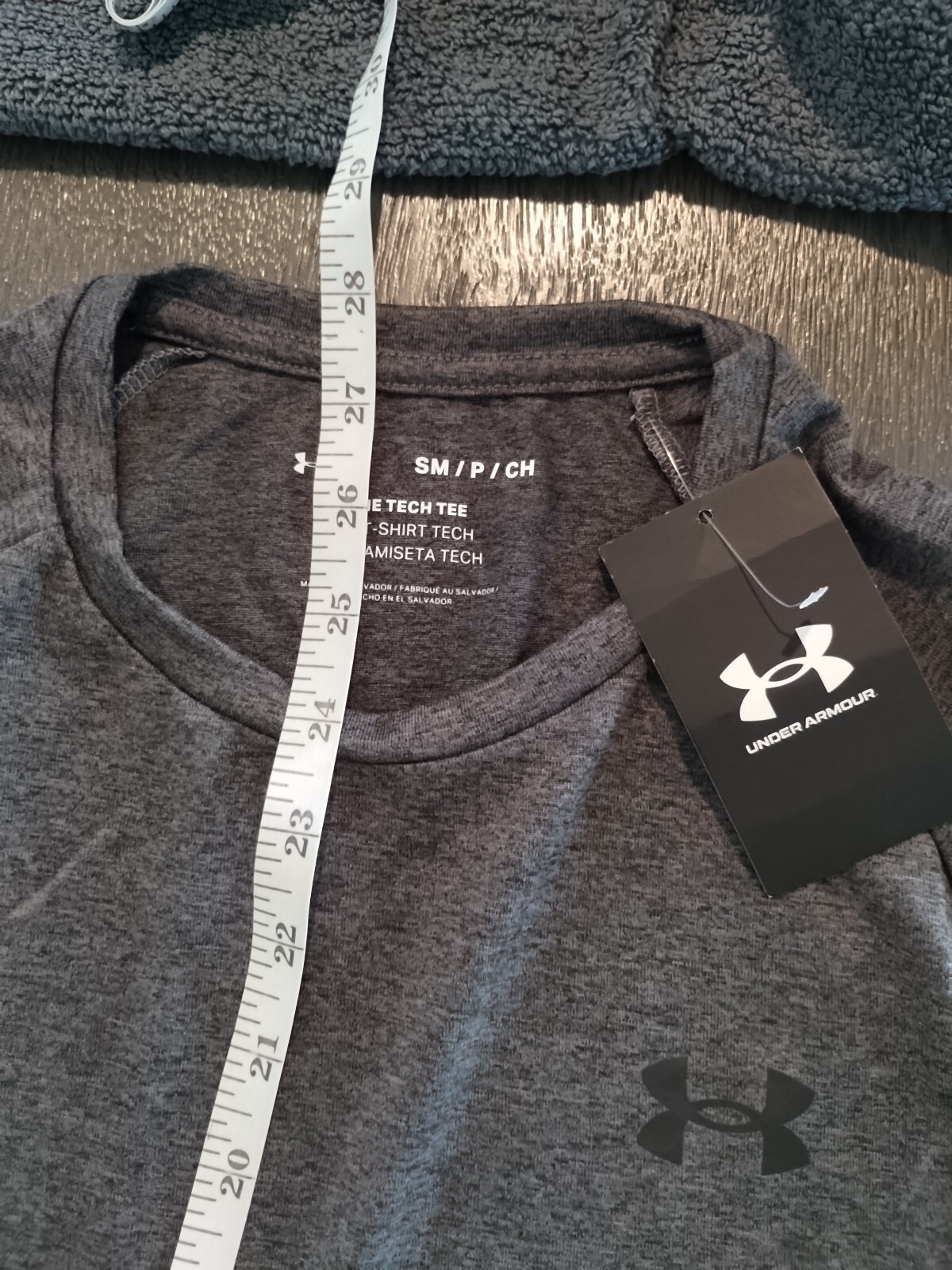 Under Armour Men’s Adult Size Small T Shirt, 2.0 Tech Tee 1326413, Charcoal Gray