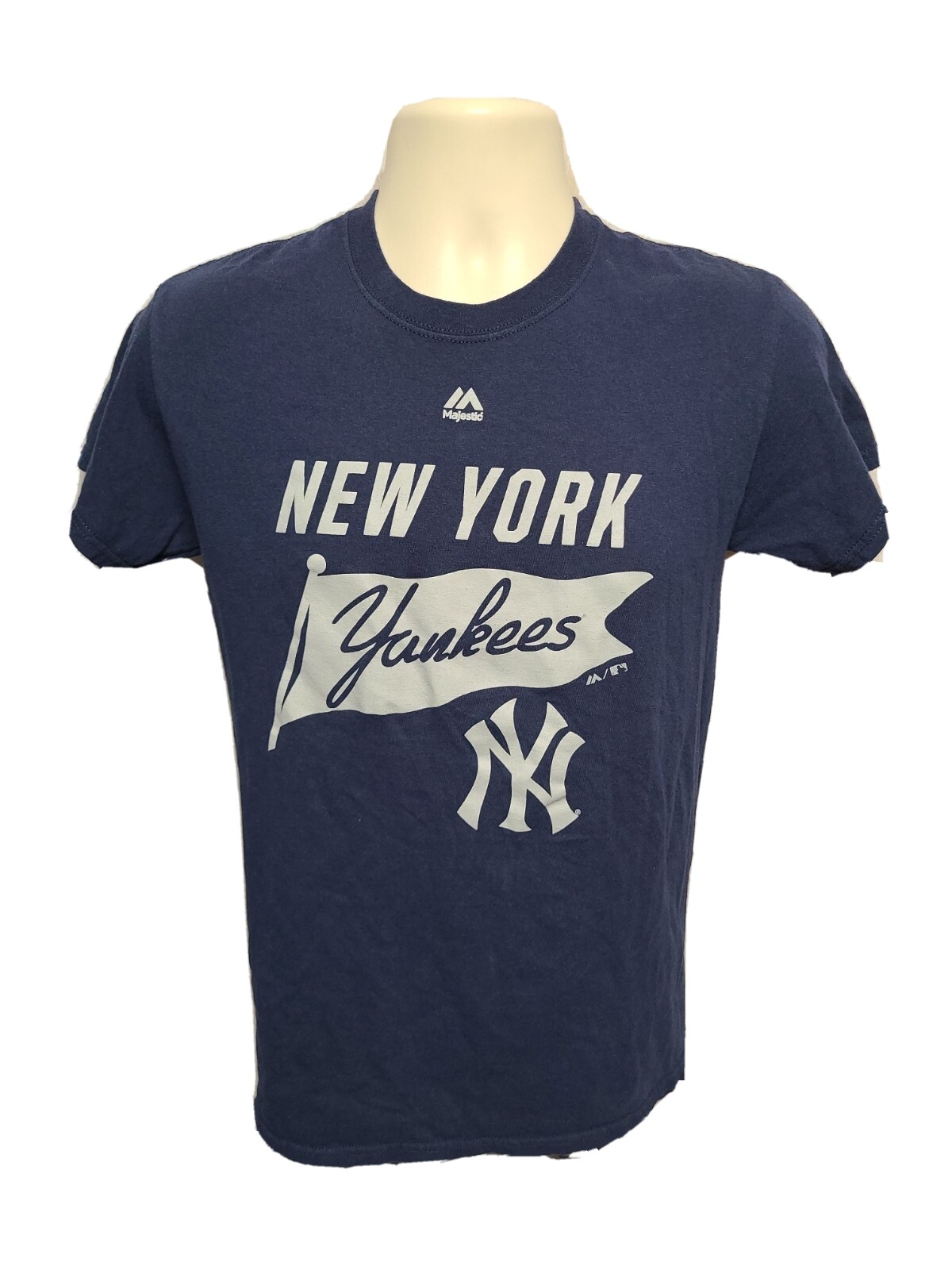 Majestic New York NY Yankees Adult Small Blue TShirt