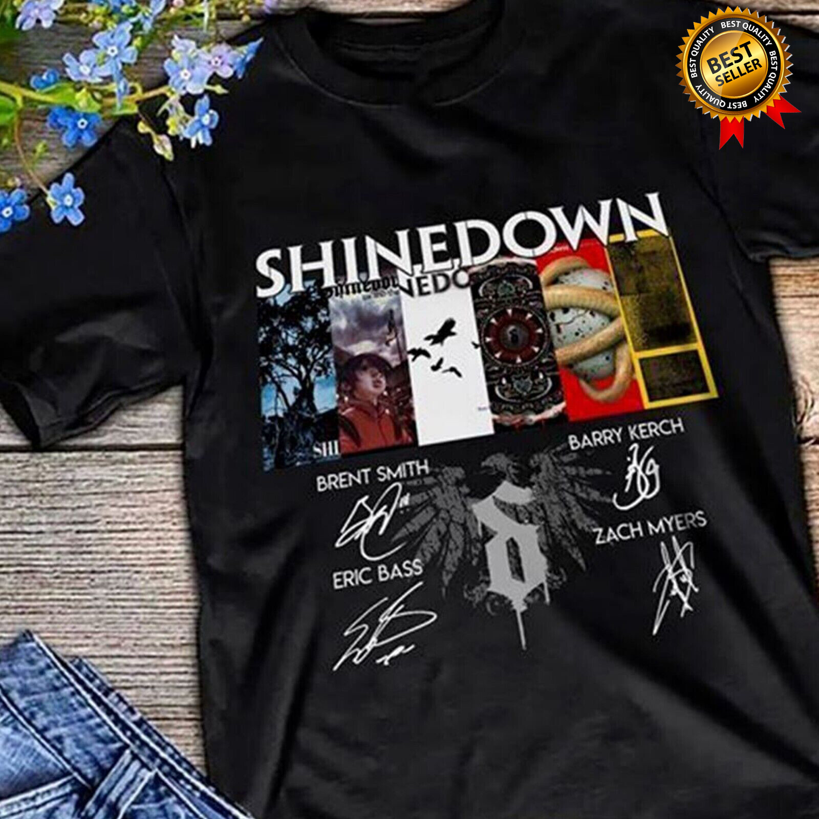 New Rare Shinedown Band Gift For Fans Black S-5XL T-Shirt Men Women