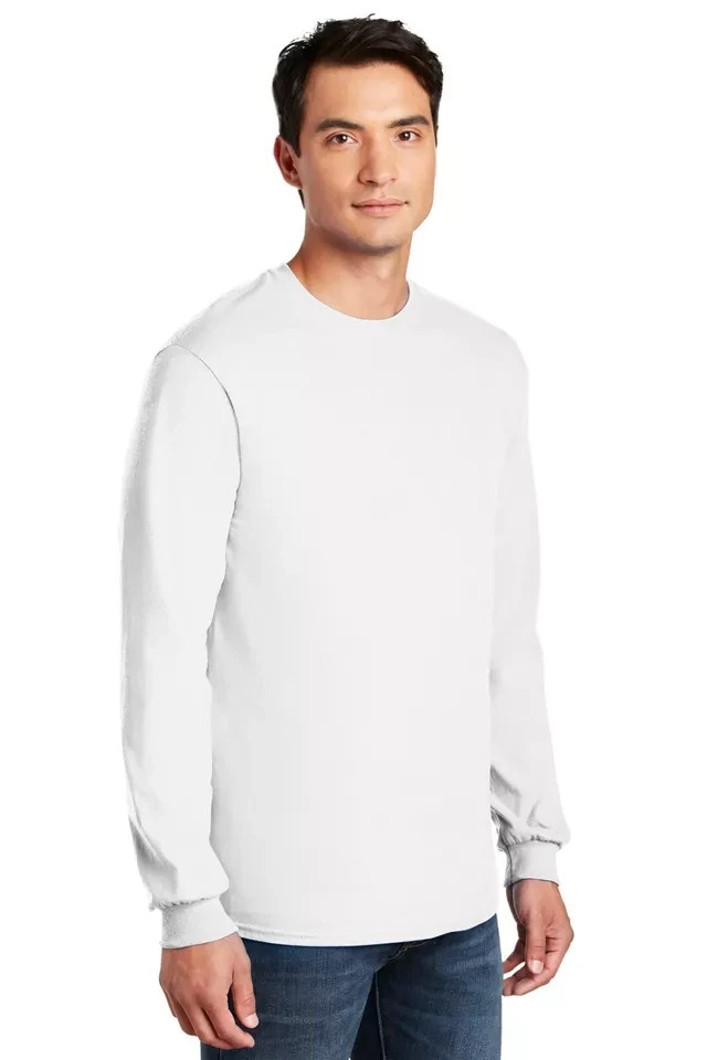 Gildan G540 Men’s Heavy Cotton Preshrunk Tshirt Long Sleeve Crew Neck T-Shirt