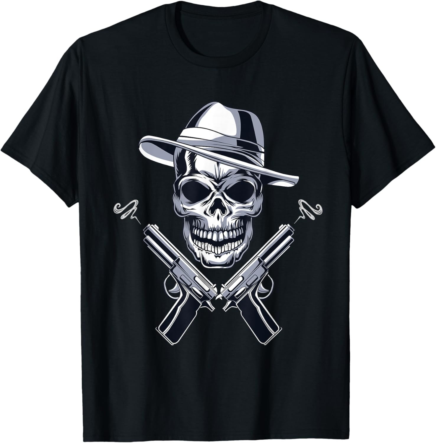 1920’s Great Gatsby Gangster with guns smoking Vintage 20’s T-Shirt