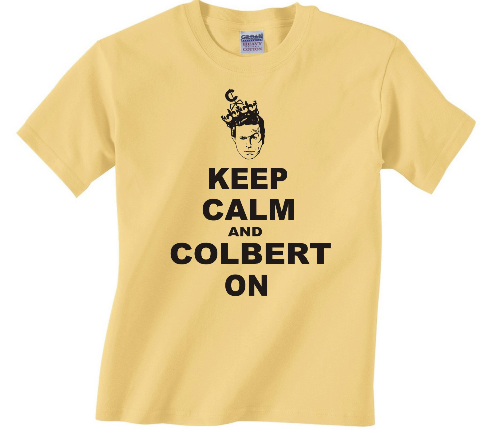 KEEP CALM AND COLBERT ON T-Shirt stephen report daily show tshirt funny KCCO-448
