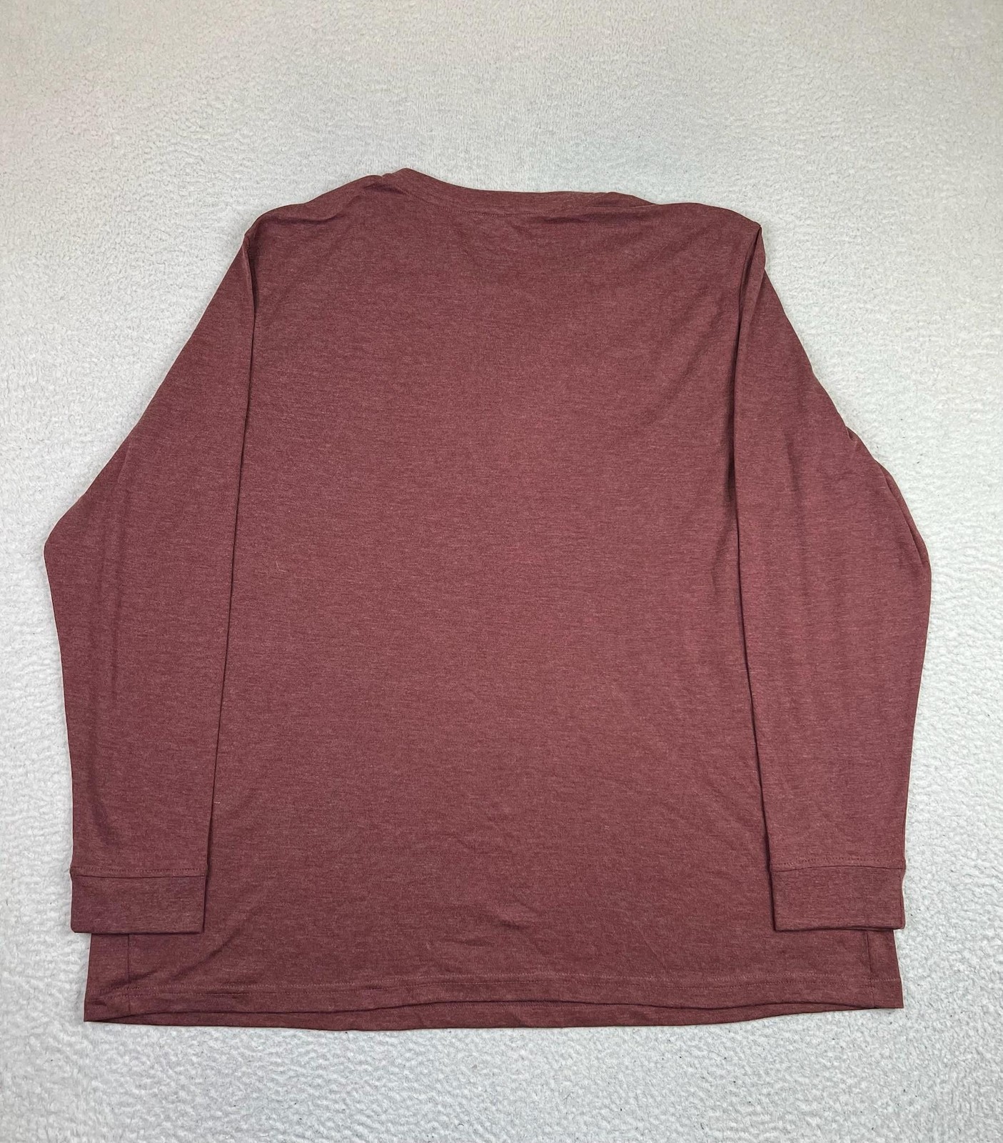 Croft & Barrow Henley Shirt Mens Big 3X Red Easy Care Long Sleeve Lightweight