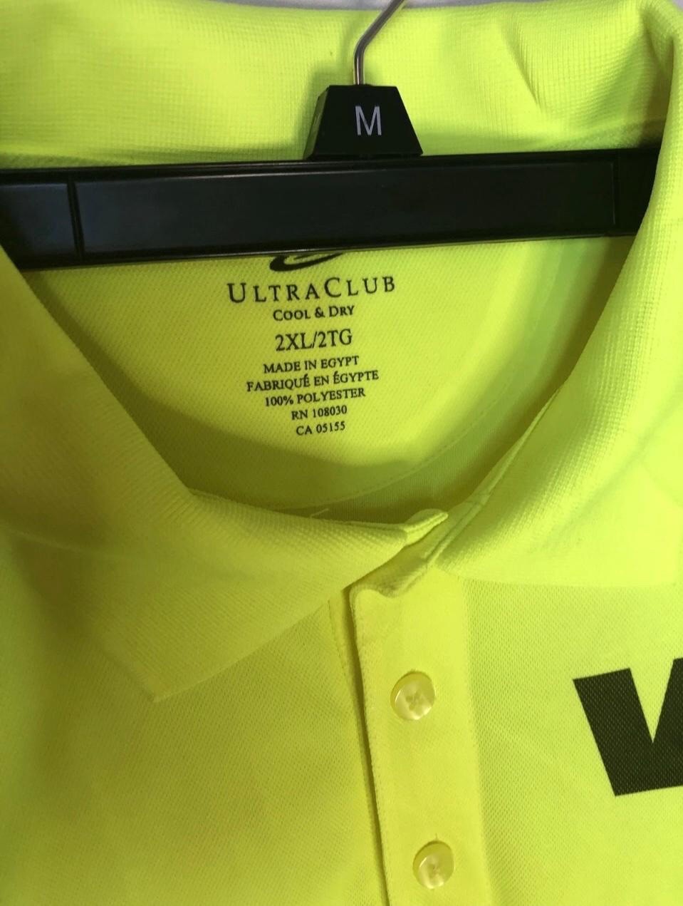 UltraClub Mens 100% Polyester Mesh Cool & Dry Mesh Pique Polo Size 2XL NWT