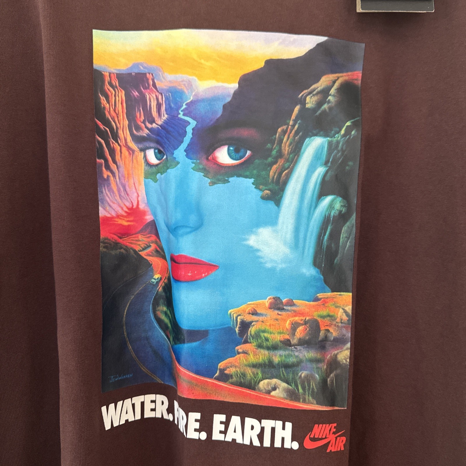 Nike Max90 “Water Fire Earth” Graphic Tee FB9813-227 Men’s Size XXL – Brown NWT