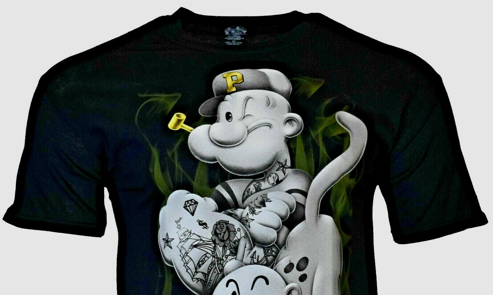 Wholesale Lot- 12 Men’s T-shirt -POPEYE The Sailor Man-Up in Smoke -NEW