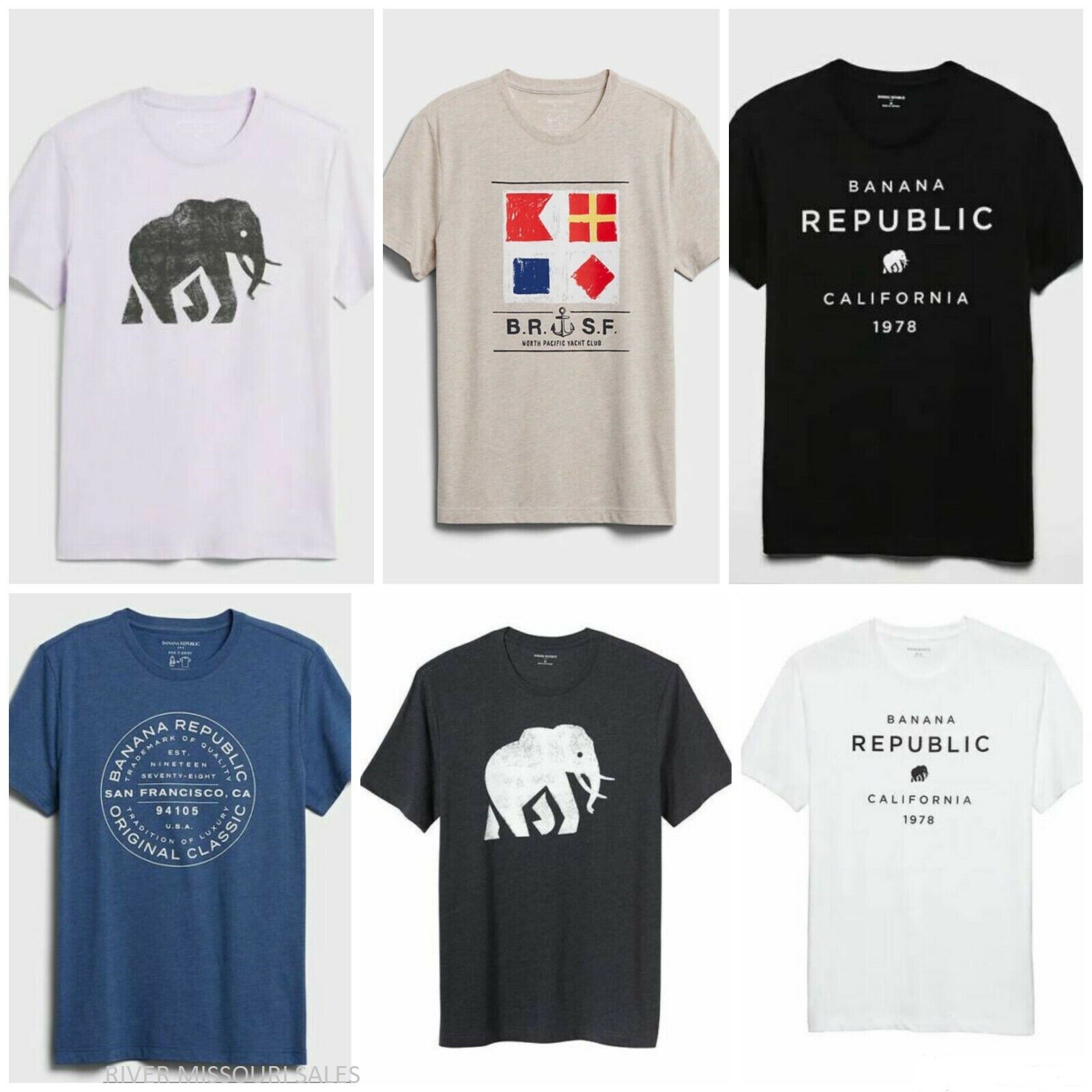 Banana Republic Men’s Short Sleeve Trendy T-Shirts, S M L XL XXL, Choice – NEW