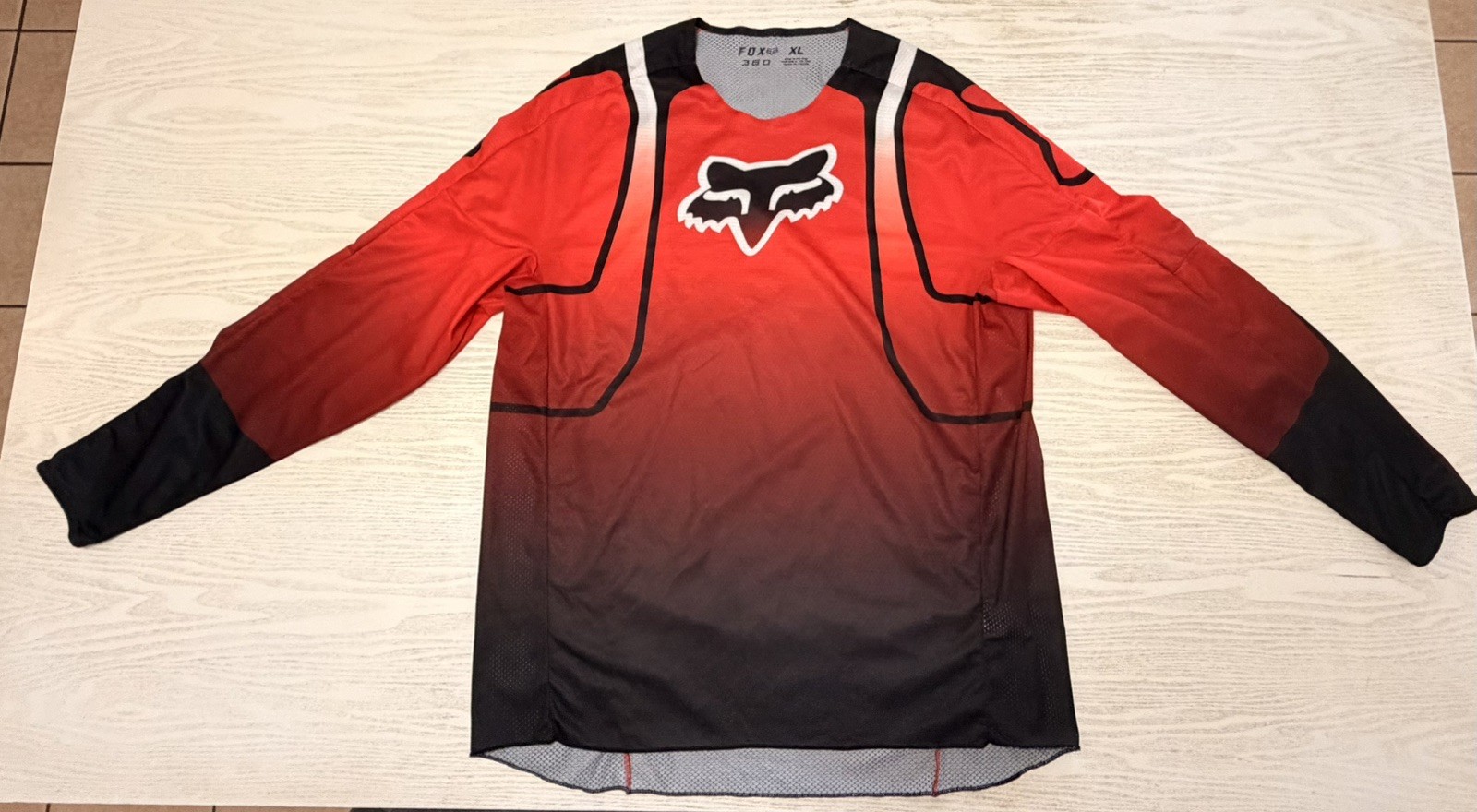 FOX RACING LONG SLEEVE MOTOCROSS JERSEY SHIRT MEN SZ XL BLACK/RED/WHITE