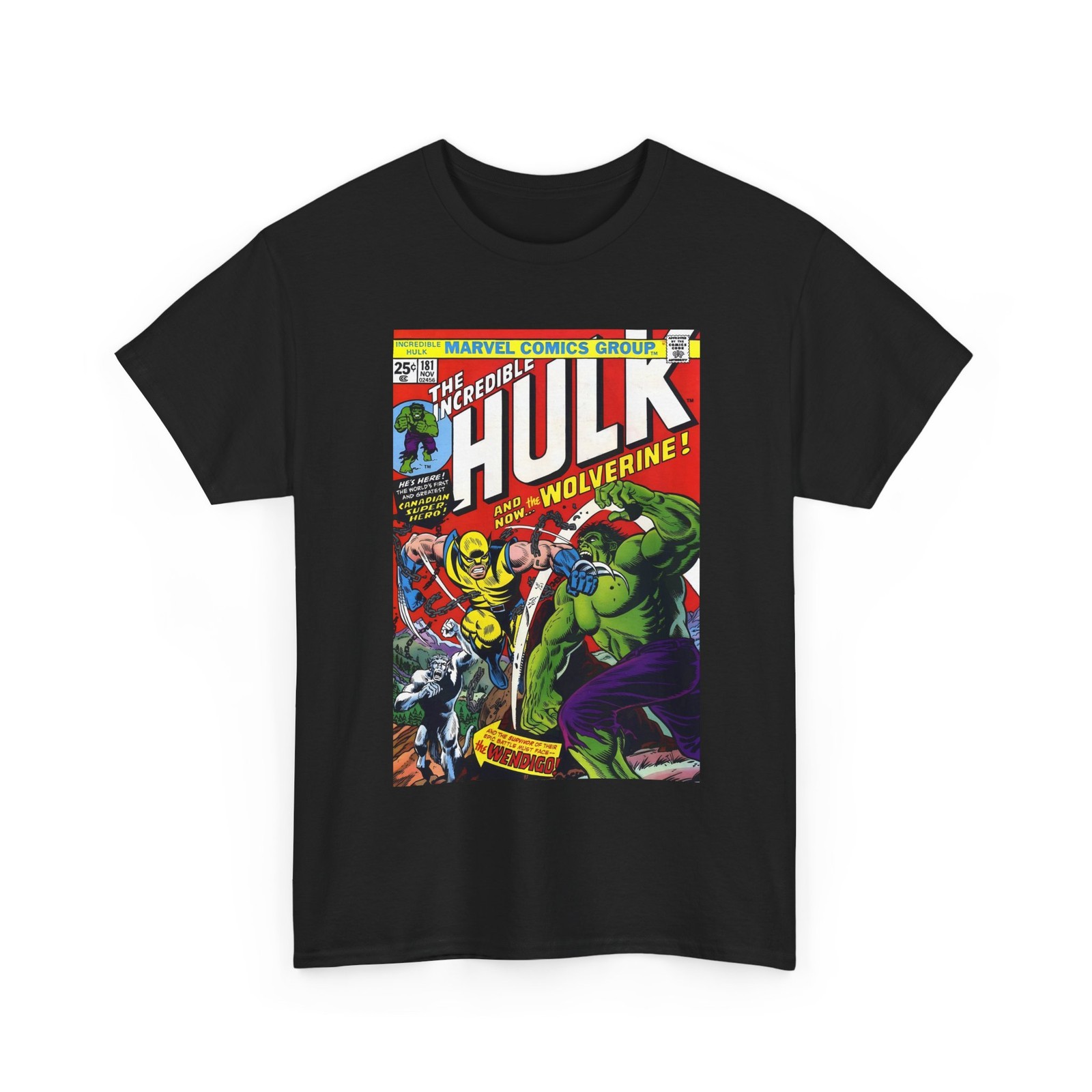 Incredible Hulk #181 T-Shirt – First Appearance of Wolverine – Marvel Comics