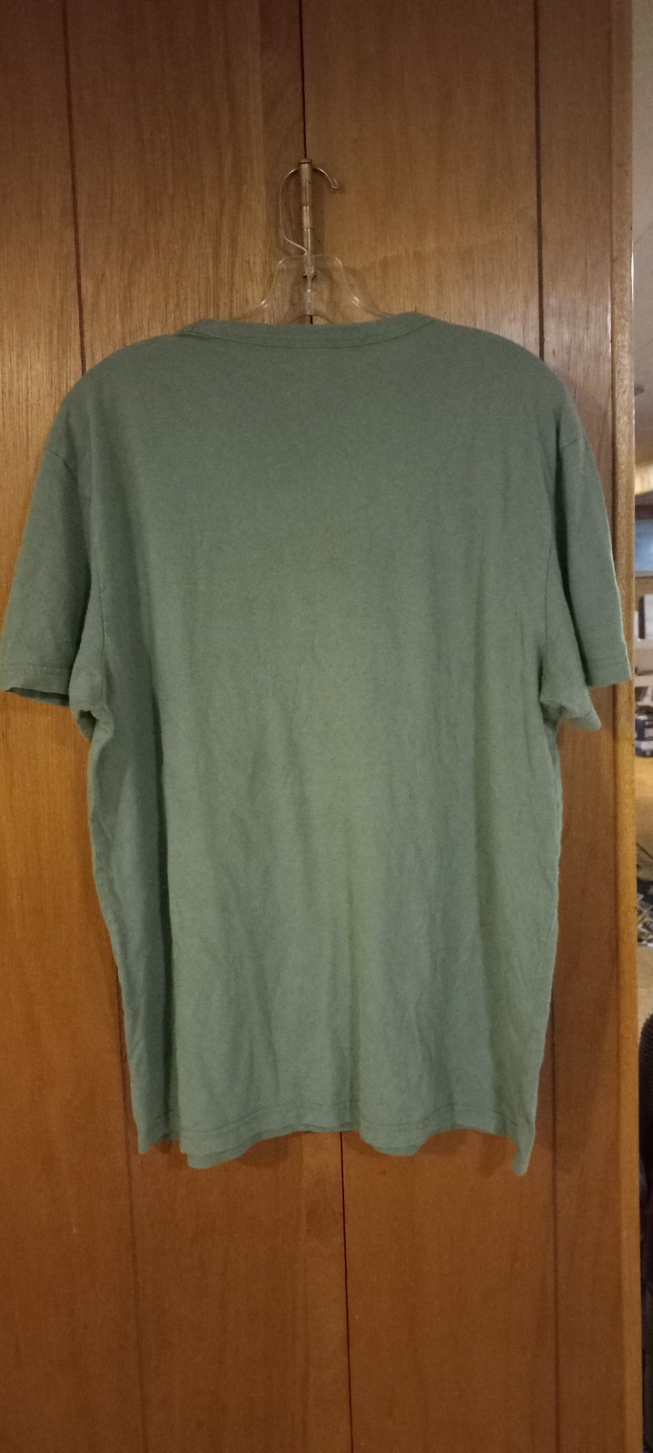 AMERICAN EAGLE Short Sleeve Army Green T-Shirt! Stretchable! Size Large