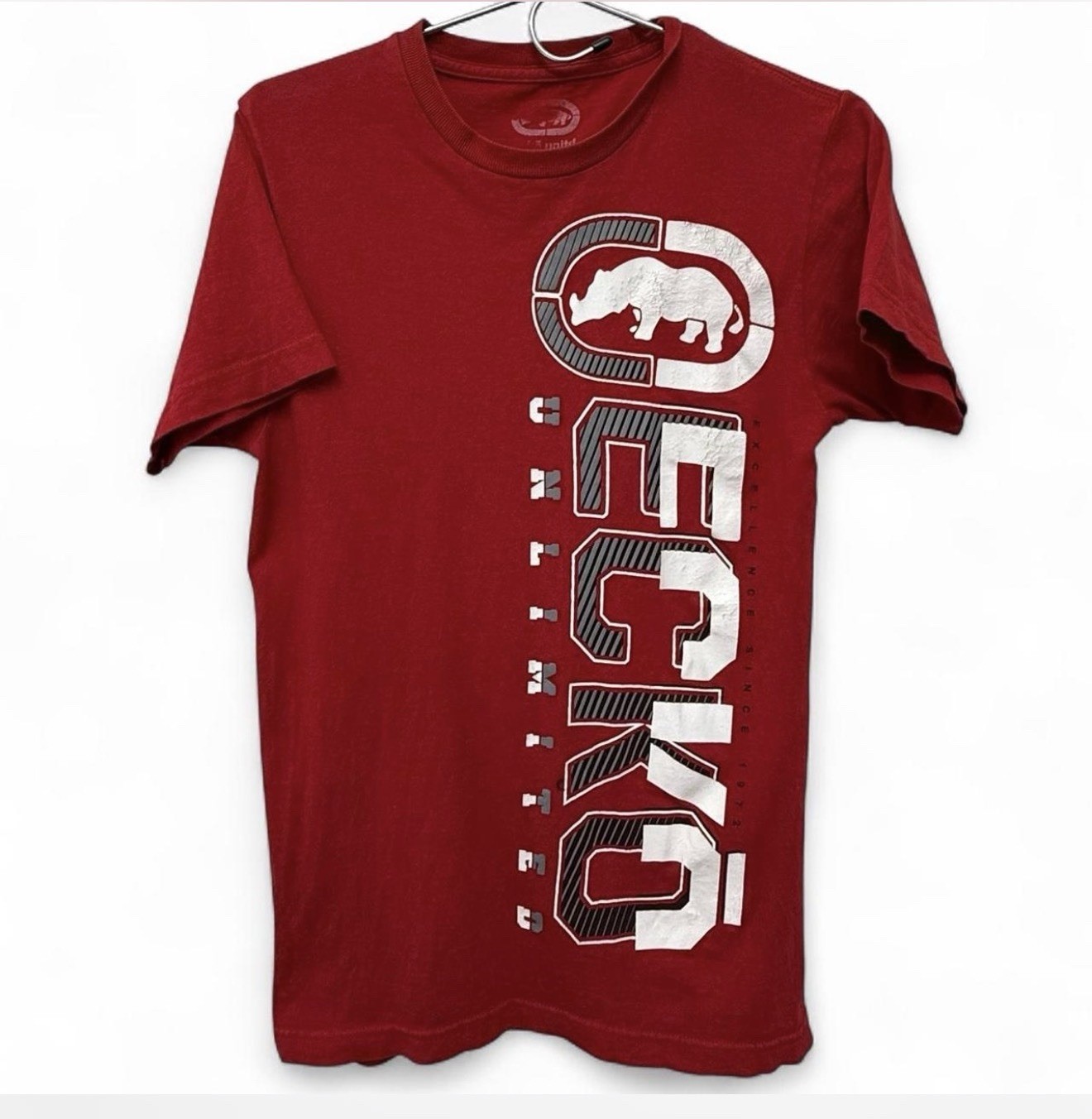 ECKO UNLIMITED RED GRAPHIC T-SHIRT, SIZE S, CHEST 34, LENGTH 27.5