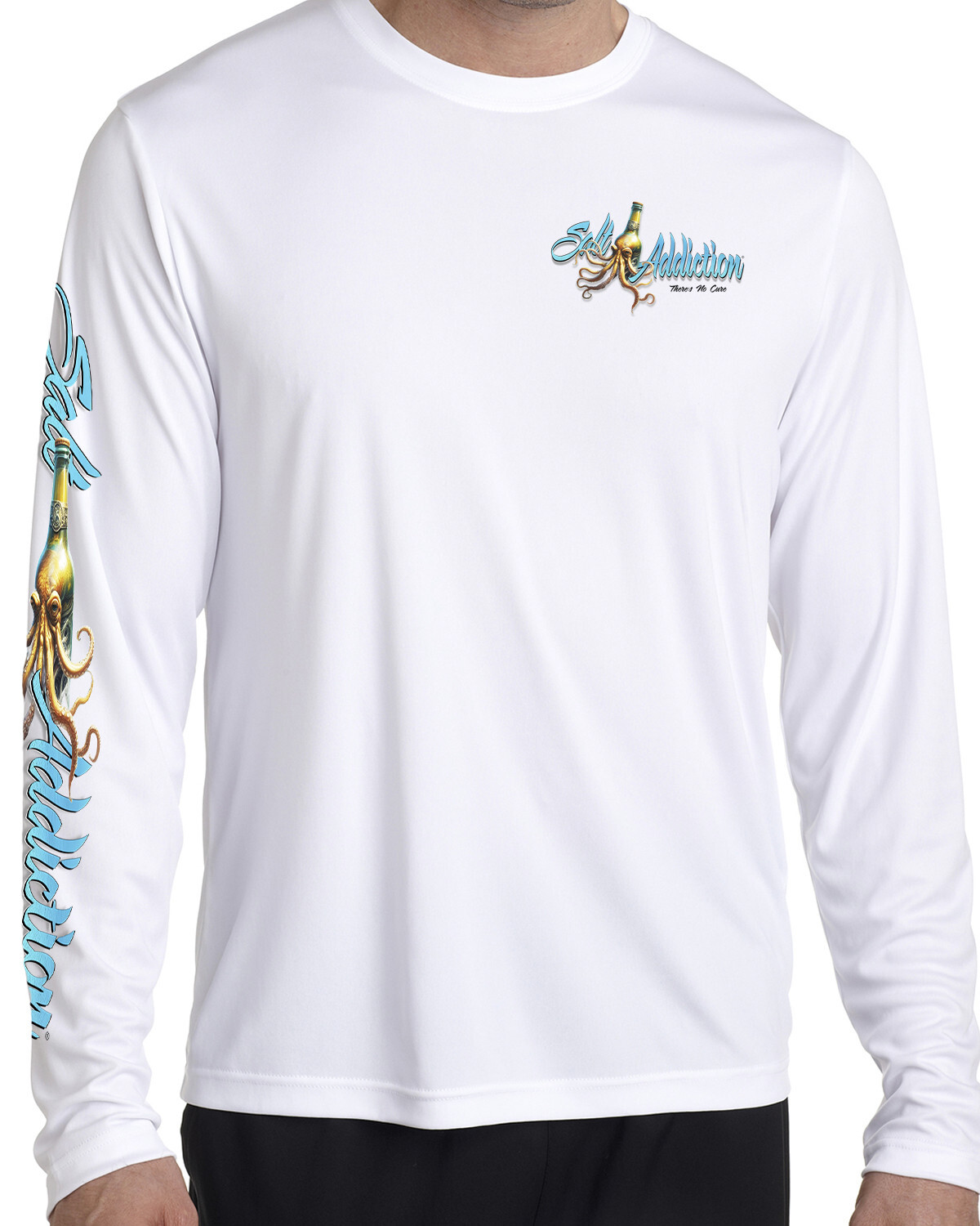 Salt Addiction t shirt Saltwater microfiber fishing long sleeve 50+ uv
