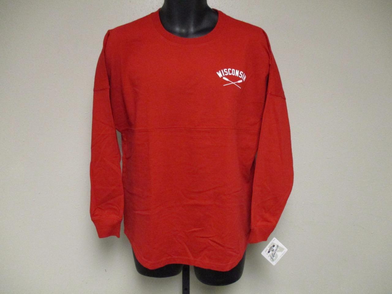 NEW Wisconsin Adult Mens Sizes XS-S-M-L-XL Graphic Boat Long Sleeve Shirt