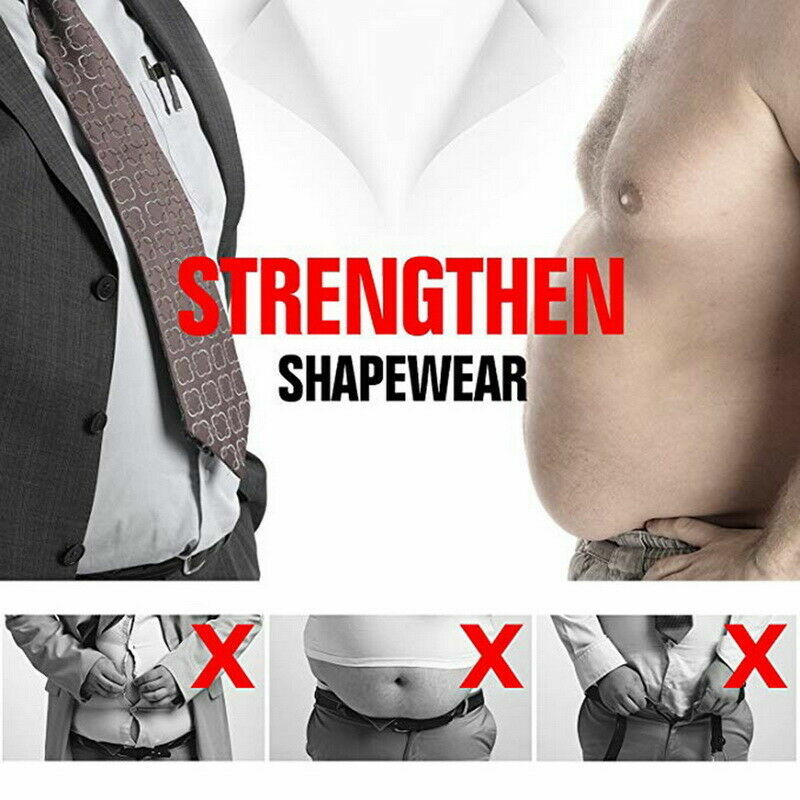 Men Slimming Body Shaper Posture Corrector Vest Abdomen Compression Shirt Top