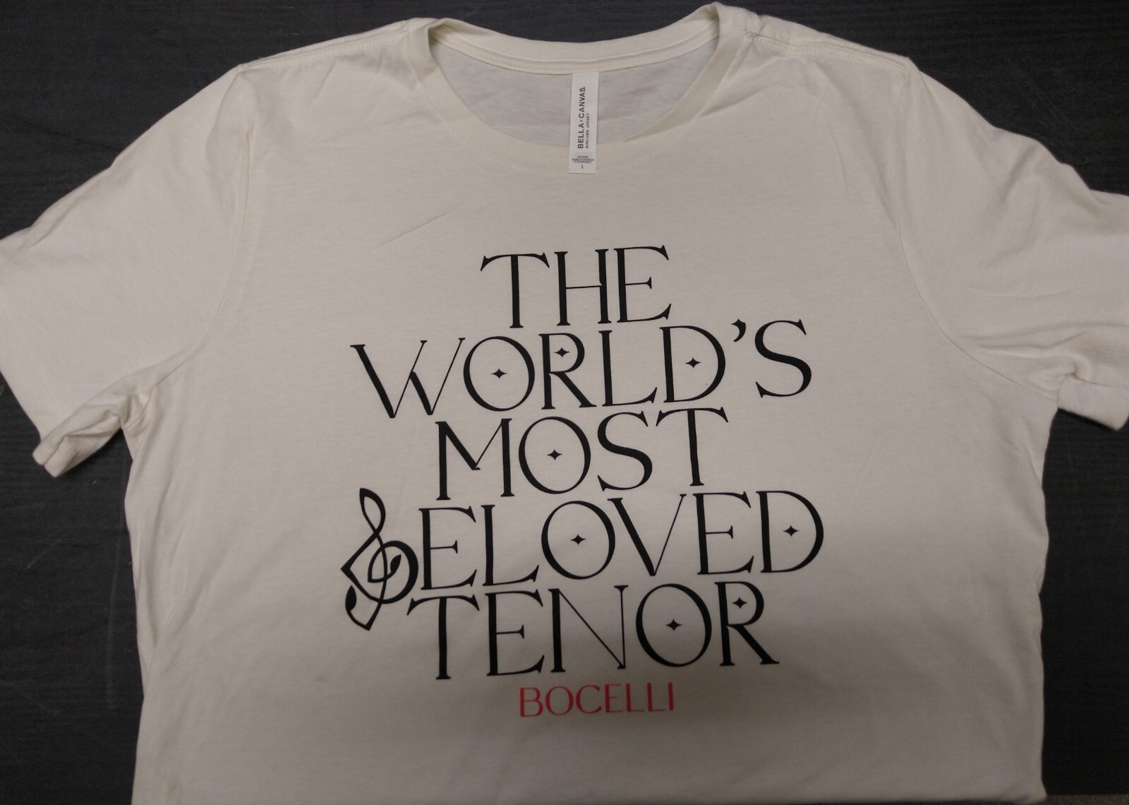 Andrea Bocelli “The World’s Most Beloved Tenor” T-Shirt ⭐️NEW⭐️