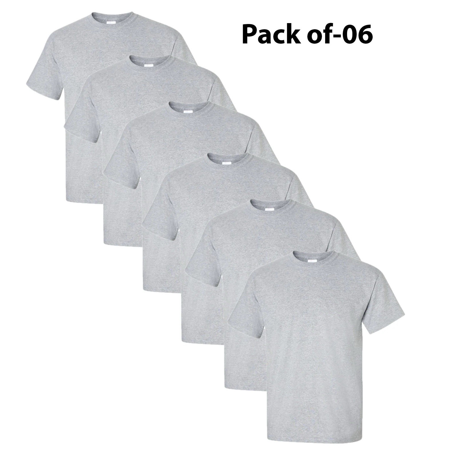Gildan G 500 Heavy Sport Grey Shirt 6 Pack – S,M,L,XL