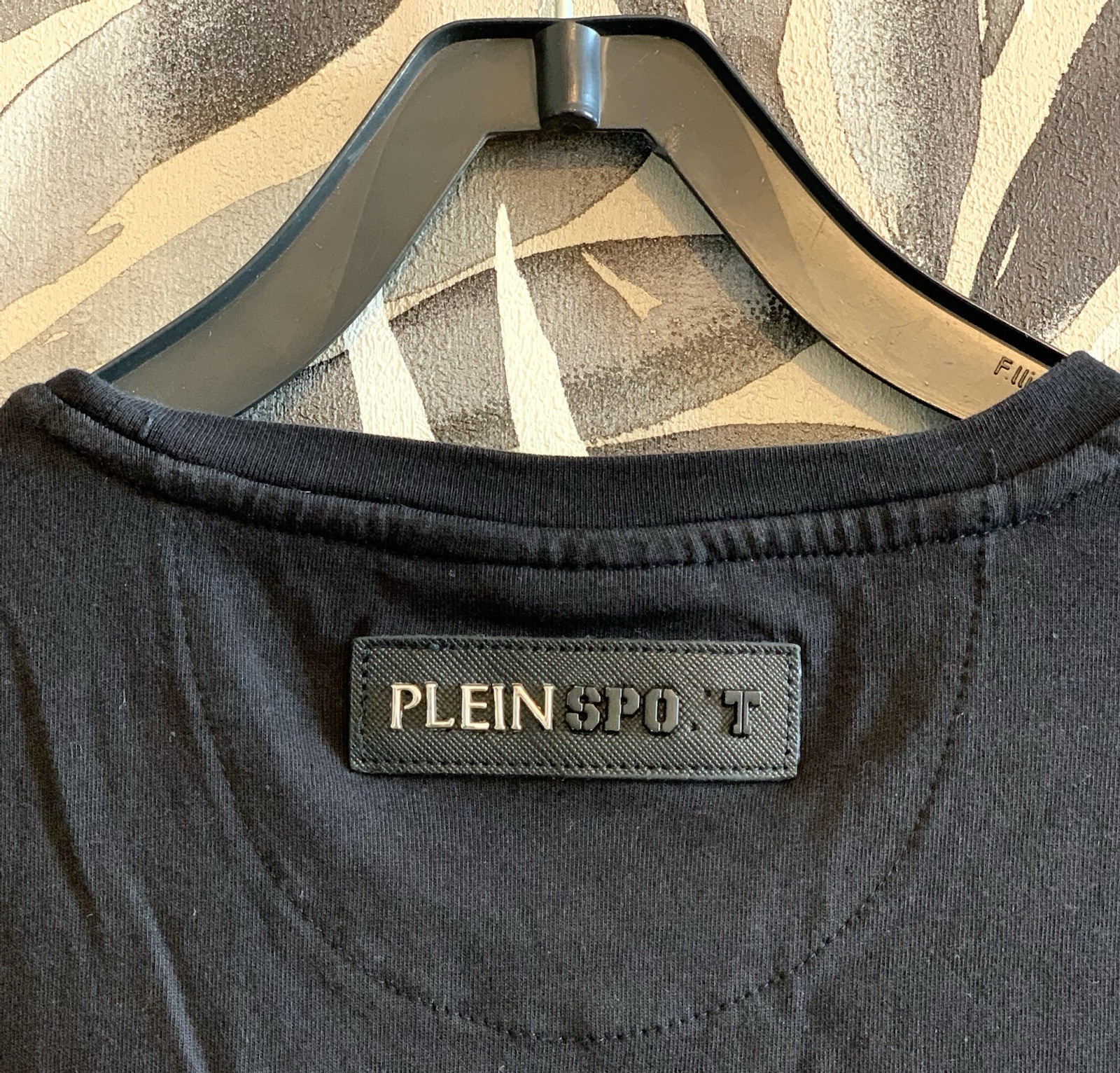 Men’s Plein Sport man 100% cotton cotton black crew neck T-shirt S
