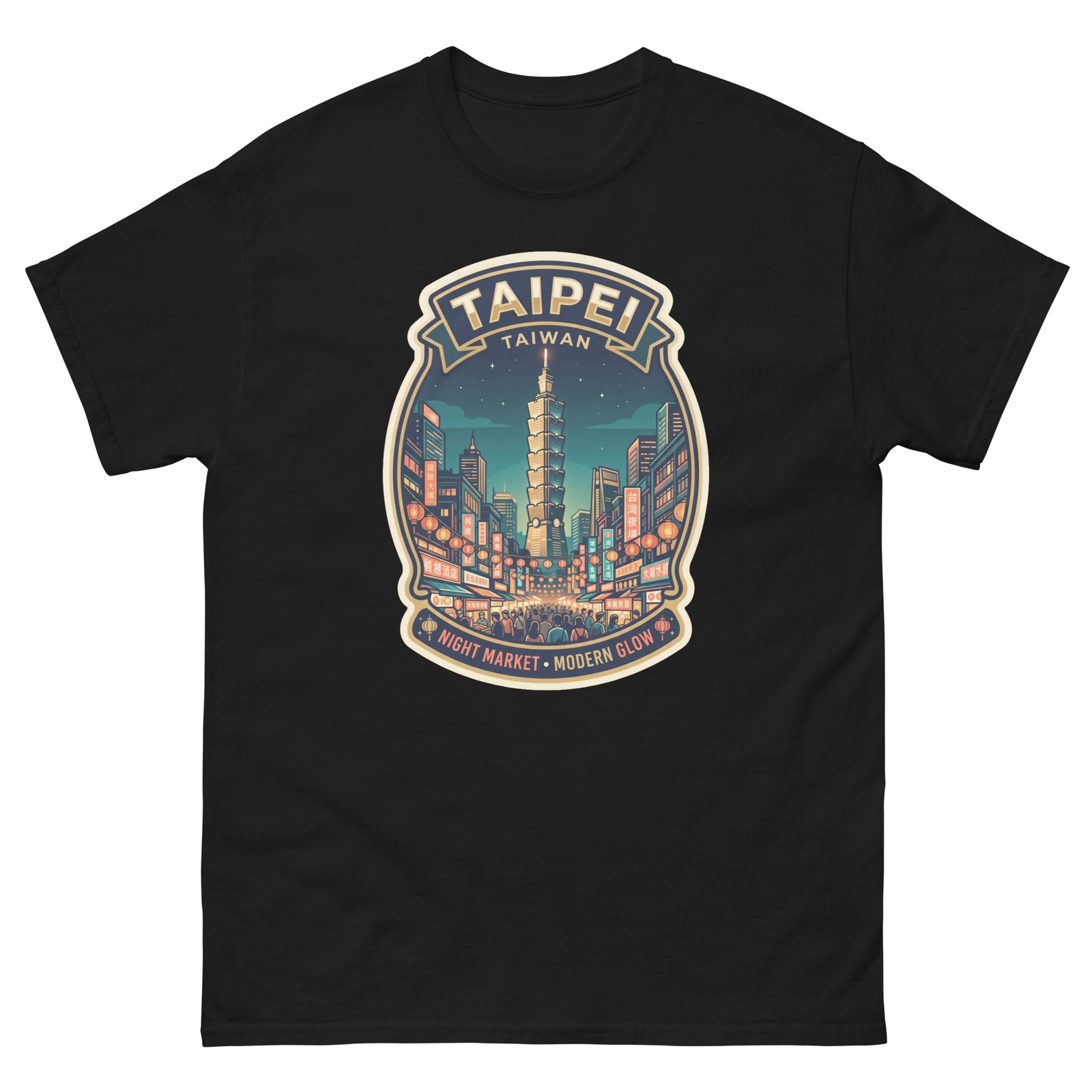 Taipei Taiwan Night Market Graphic T-Shirt Unisex Travel Tee