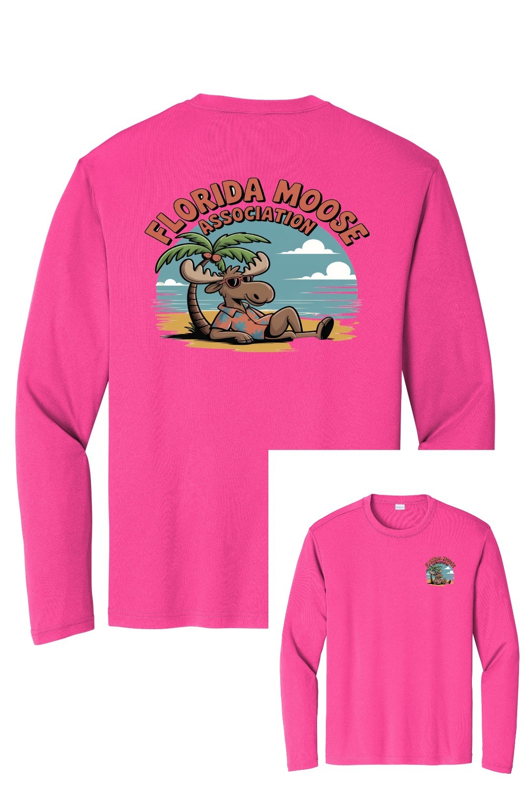 Florida Moose Association Sport Tek dry fit long sleeve t shirt unisex ST350LS