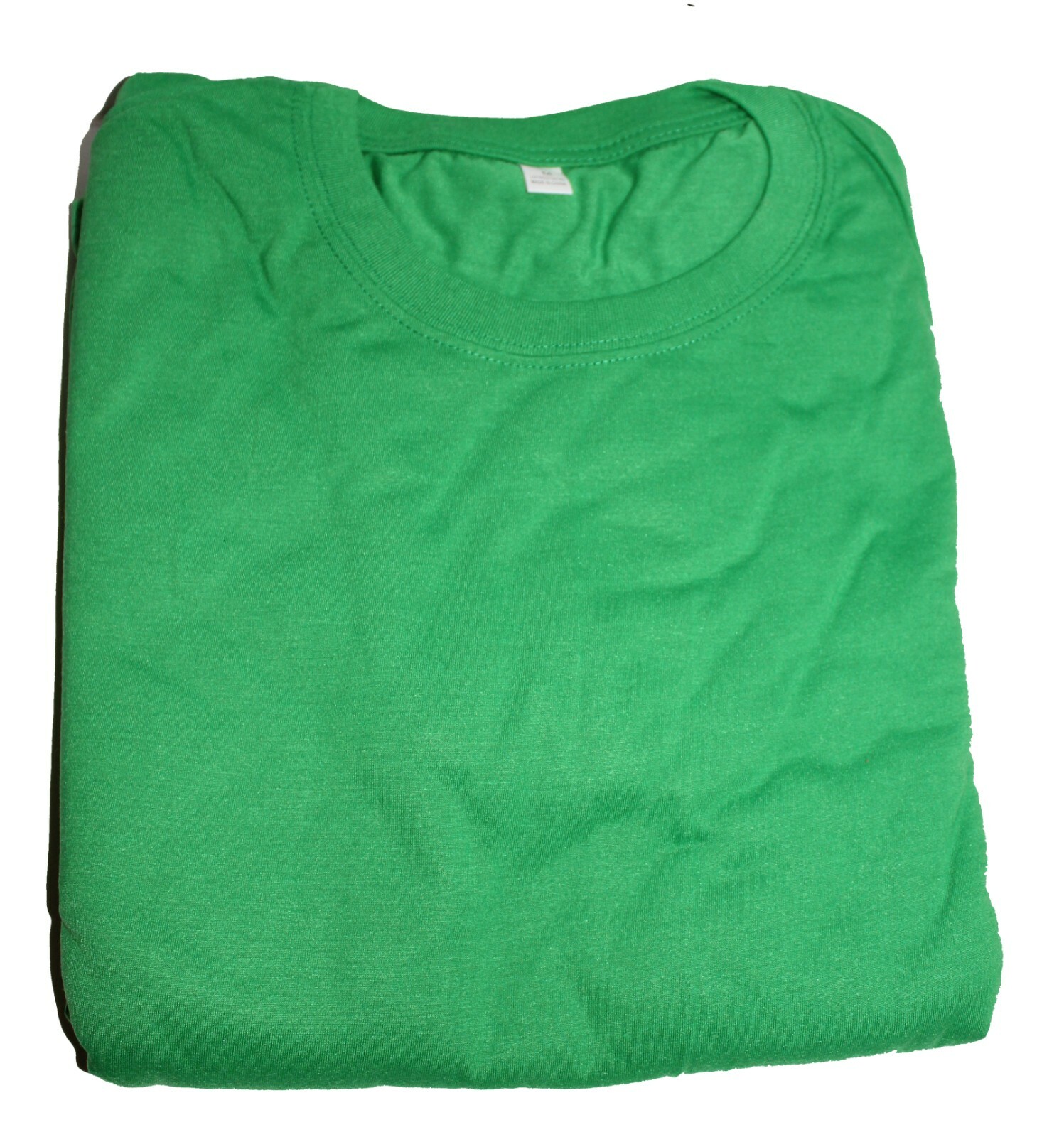 Solid Bright Color T Shirt, Green, Pink, Round Neck, Short Sleeves Size M Unisex
