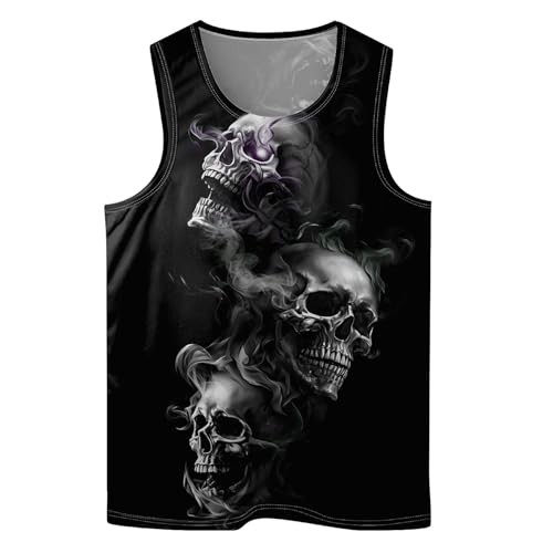Skull Novelty Graphic 3D Tank Top