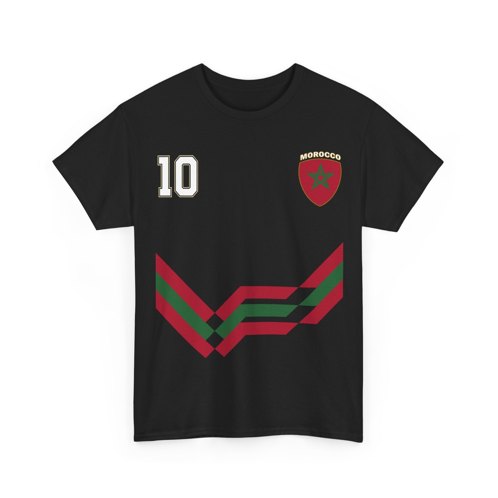 Morocco Soccer Shirt, Morocco Number 10 Soccer Jersey Style Shirt
